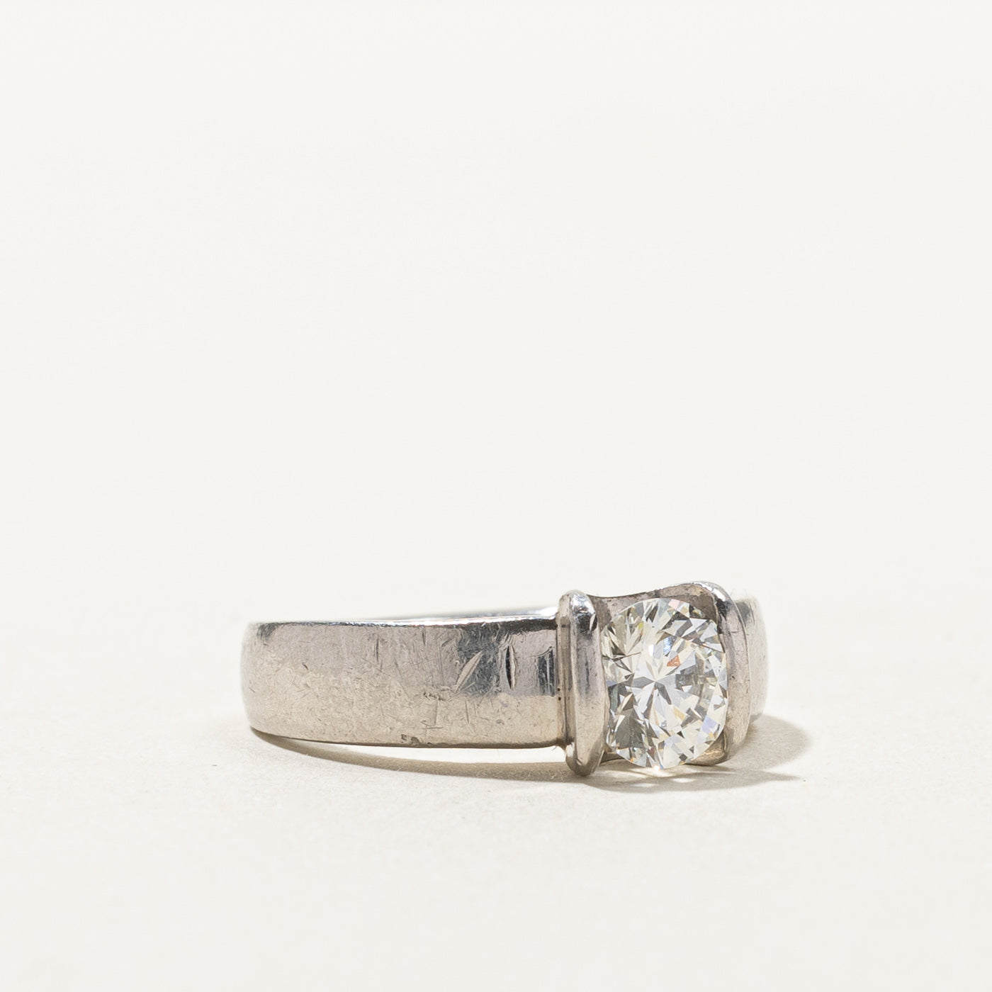 Tension Set Diamond Engagement Ring | 0.79ct | SZ 4.25 |