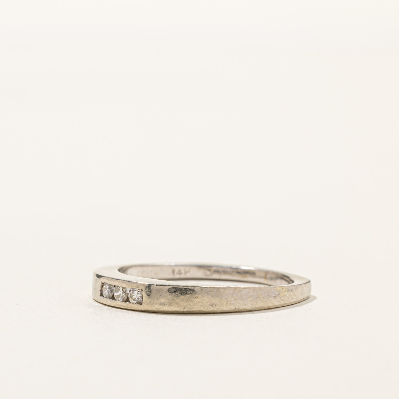 Channel Set Three Stone Diamond Band | 0.06ctw | SZ 6.25 |