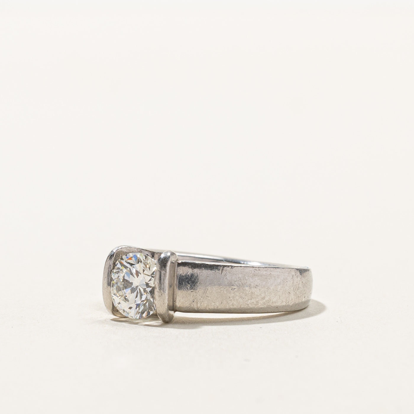 Tension Set Diamond Engagement Ring | 0.79ct | SZ 4.25 |