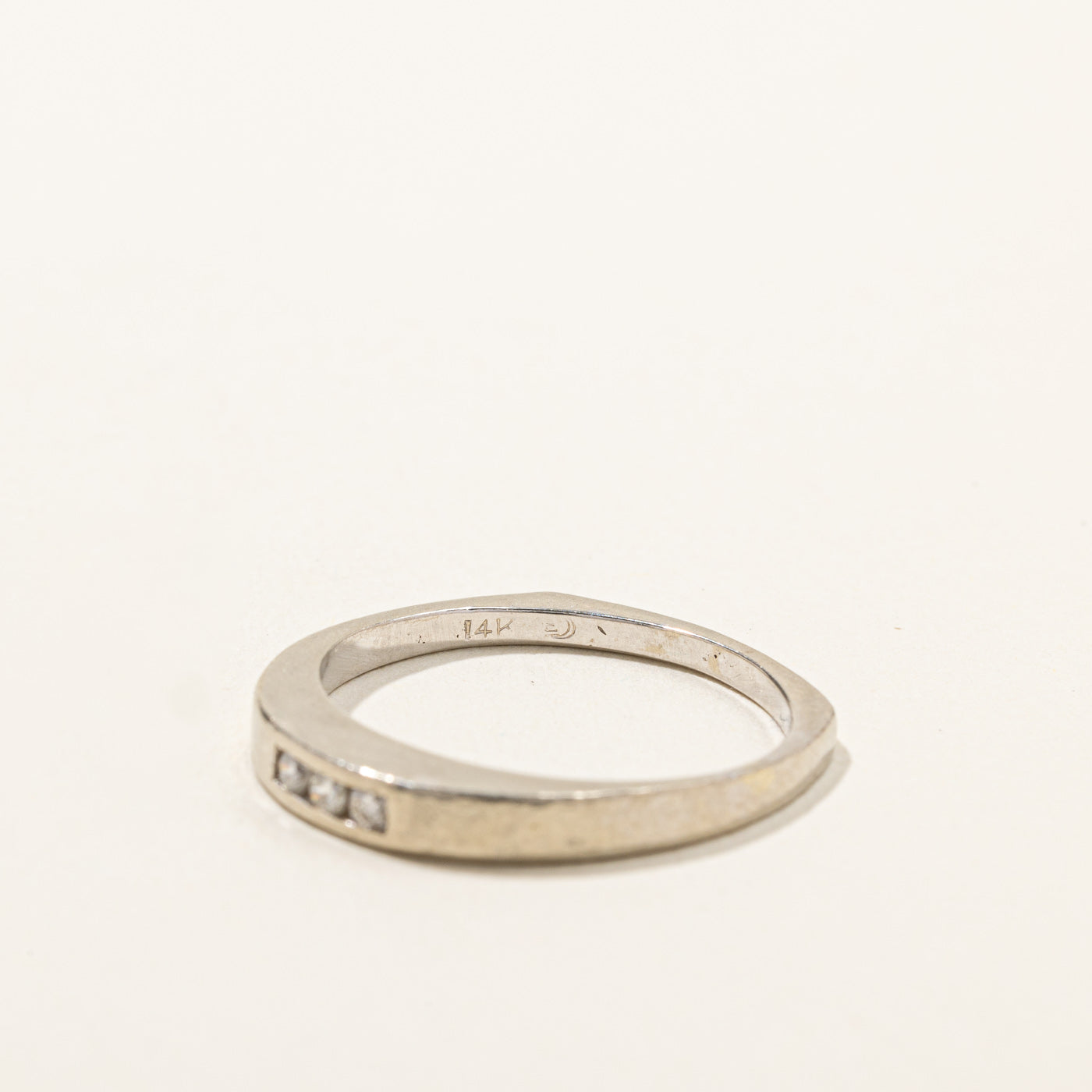 Channel Set Three Stone Diamond Band | 0.06ctw | SZ 6.25 |