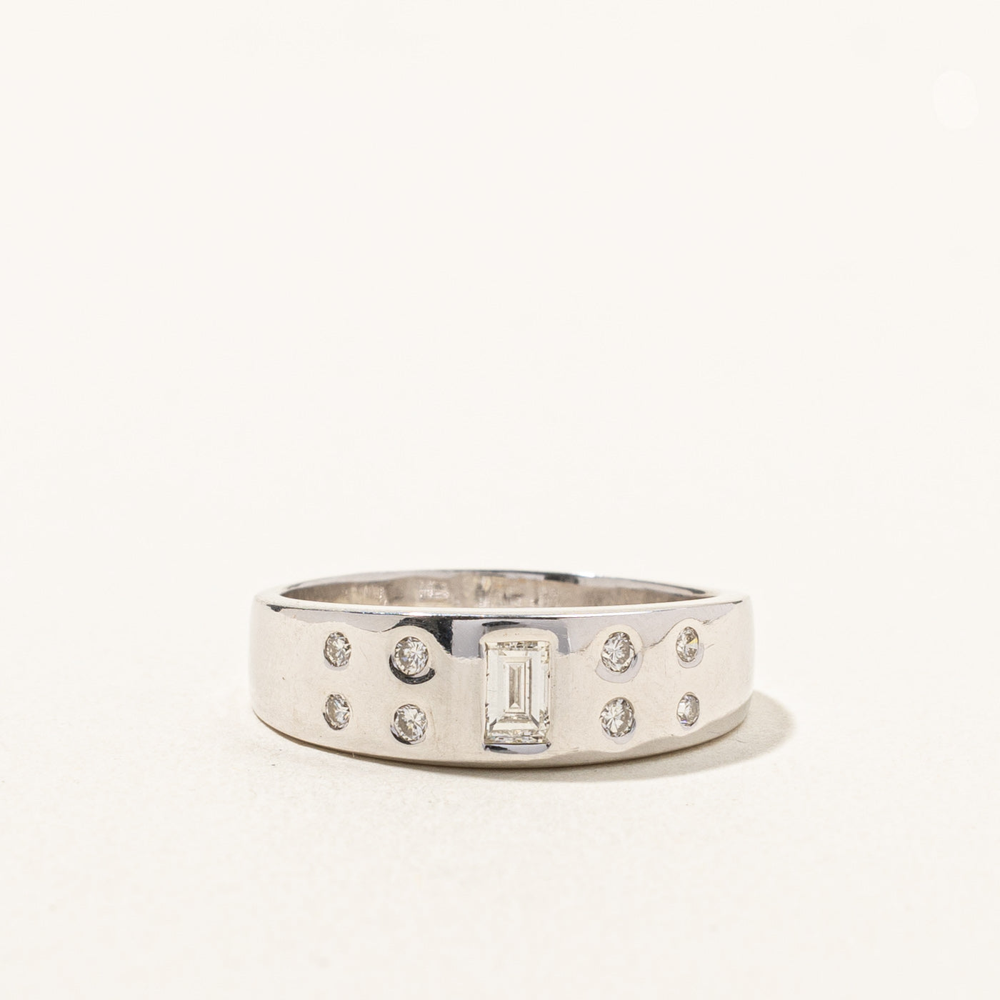 Flush Set Multi Cut Diamond Band | 0.36ctw | SZ 6.5 |