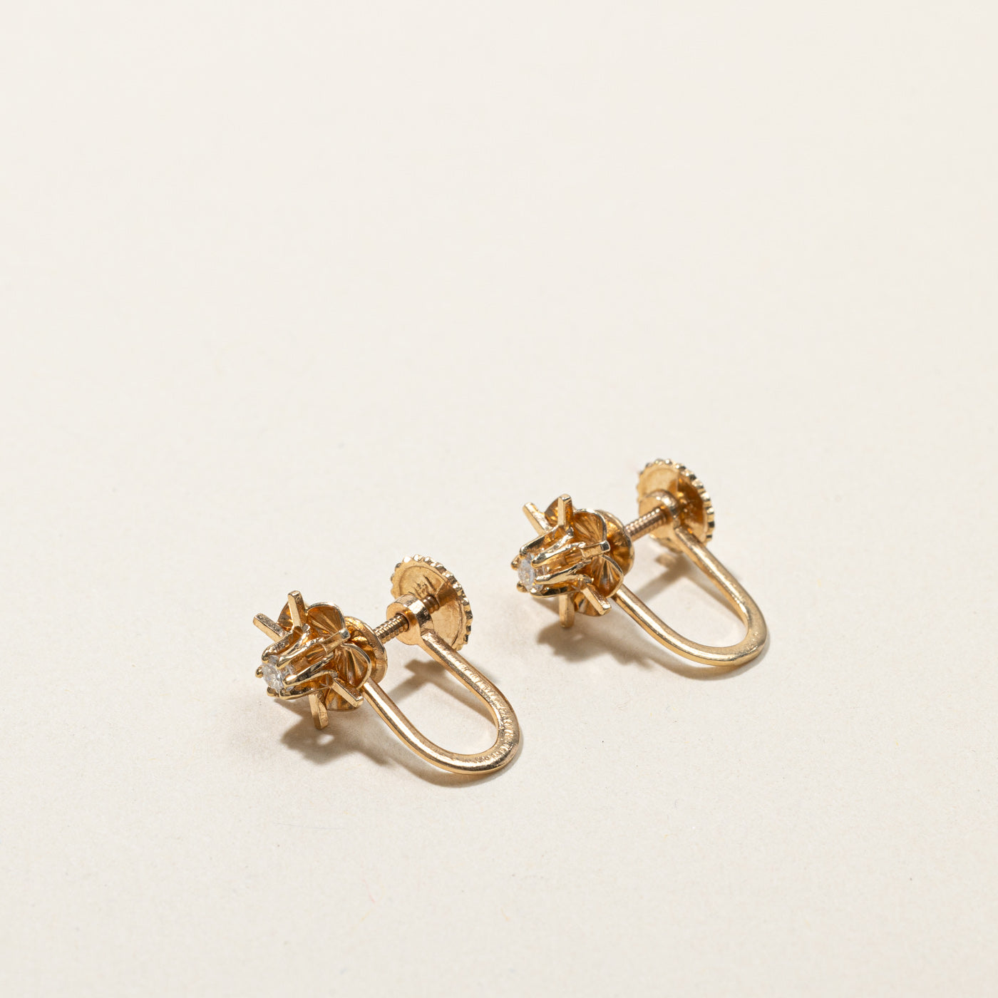 Claw Set Diamond Earrings | 0.06ctw |