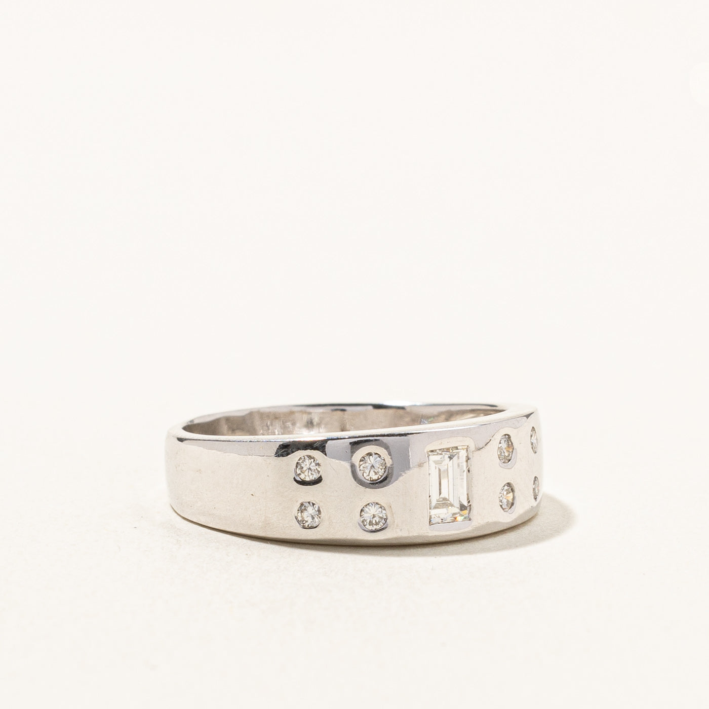 Flush Set Multi Cut Diamond Band | 0.36ctw | SZ 6.5 |