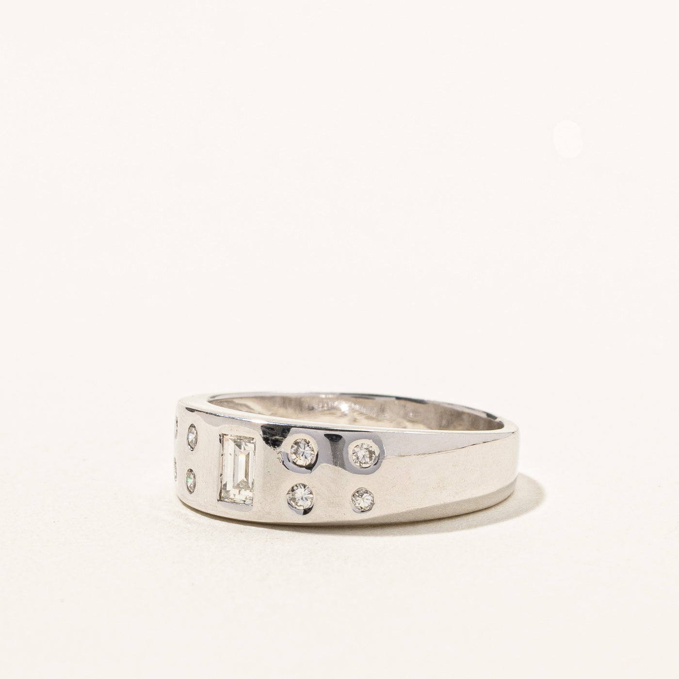 Flush Set Multi Cut Diamond Band | 0.36ctw | SZ 6.5 |