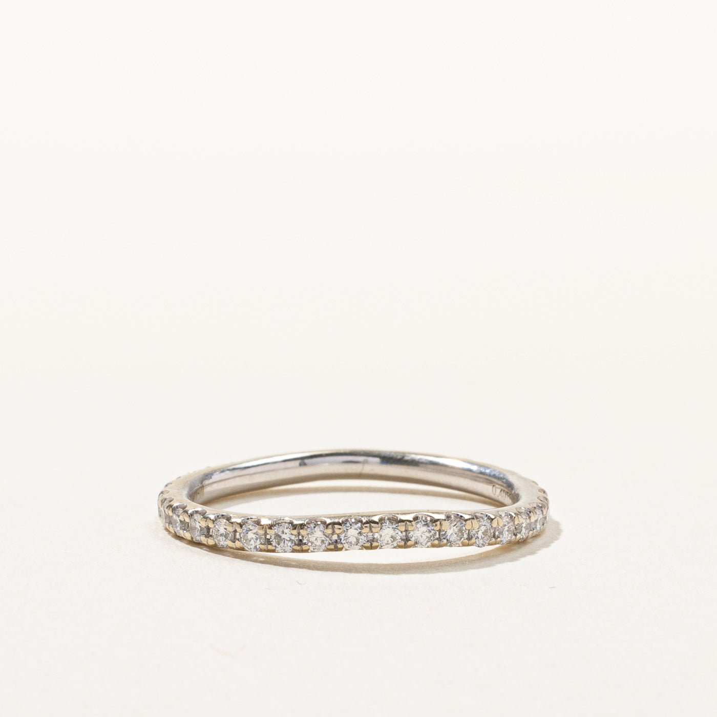 Pave Diamond Semi Eternity Contour Band | 0.40ctw | SZ 6 |