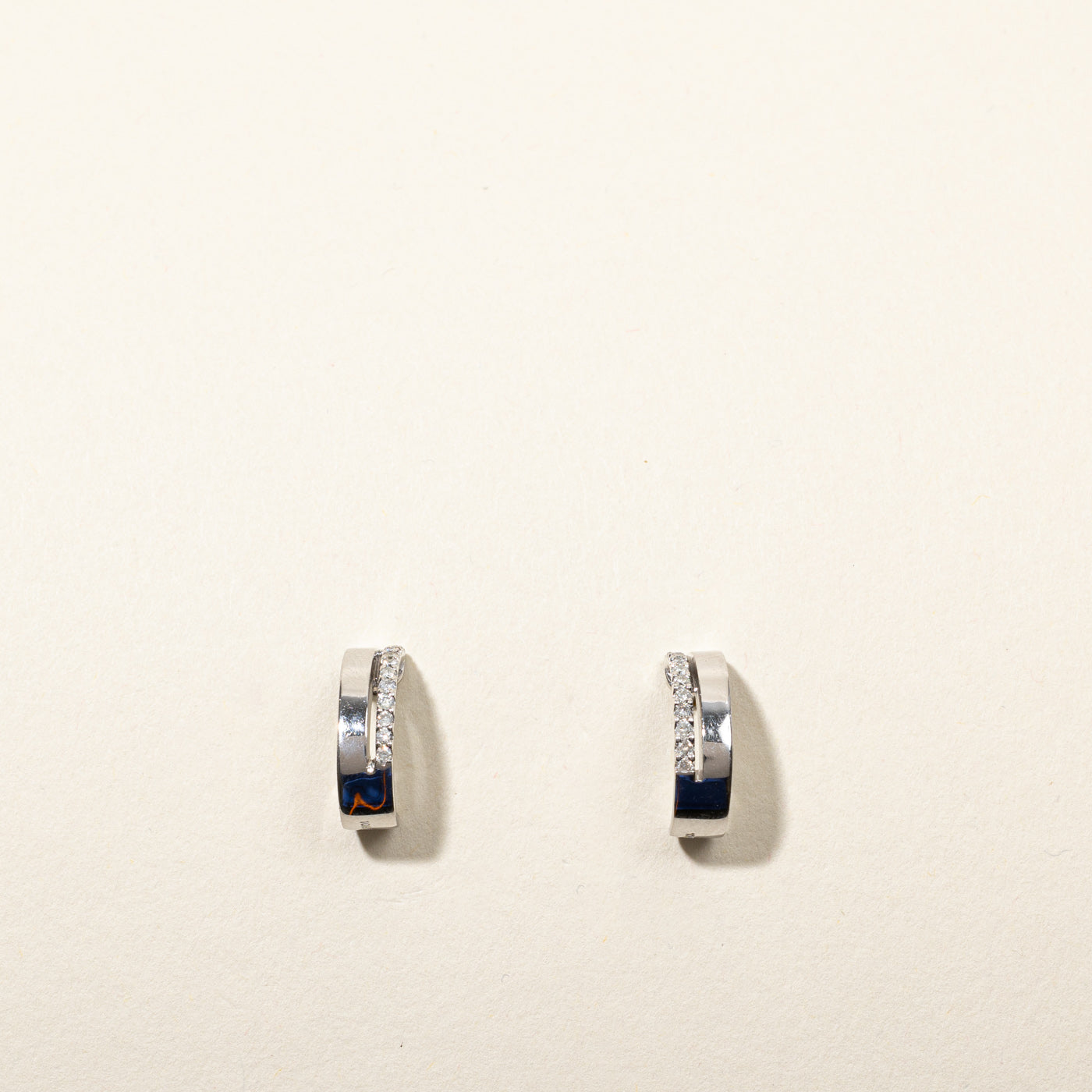 Diamond Semi Huggie Earrings | 0.12ctw |