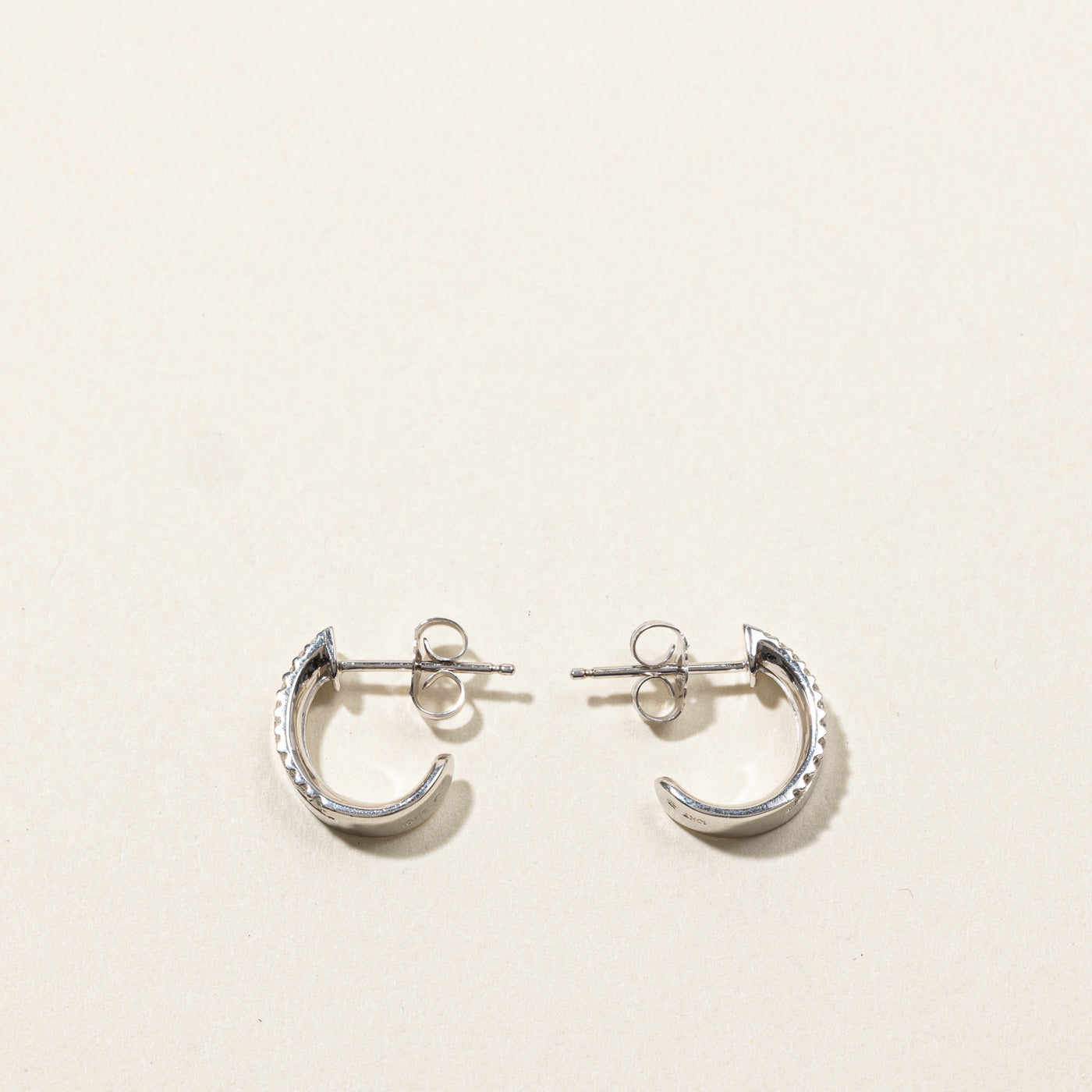 Diamond Semi Huggie Earrings | 0.12ctw |