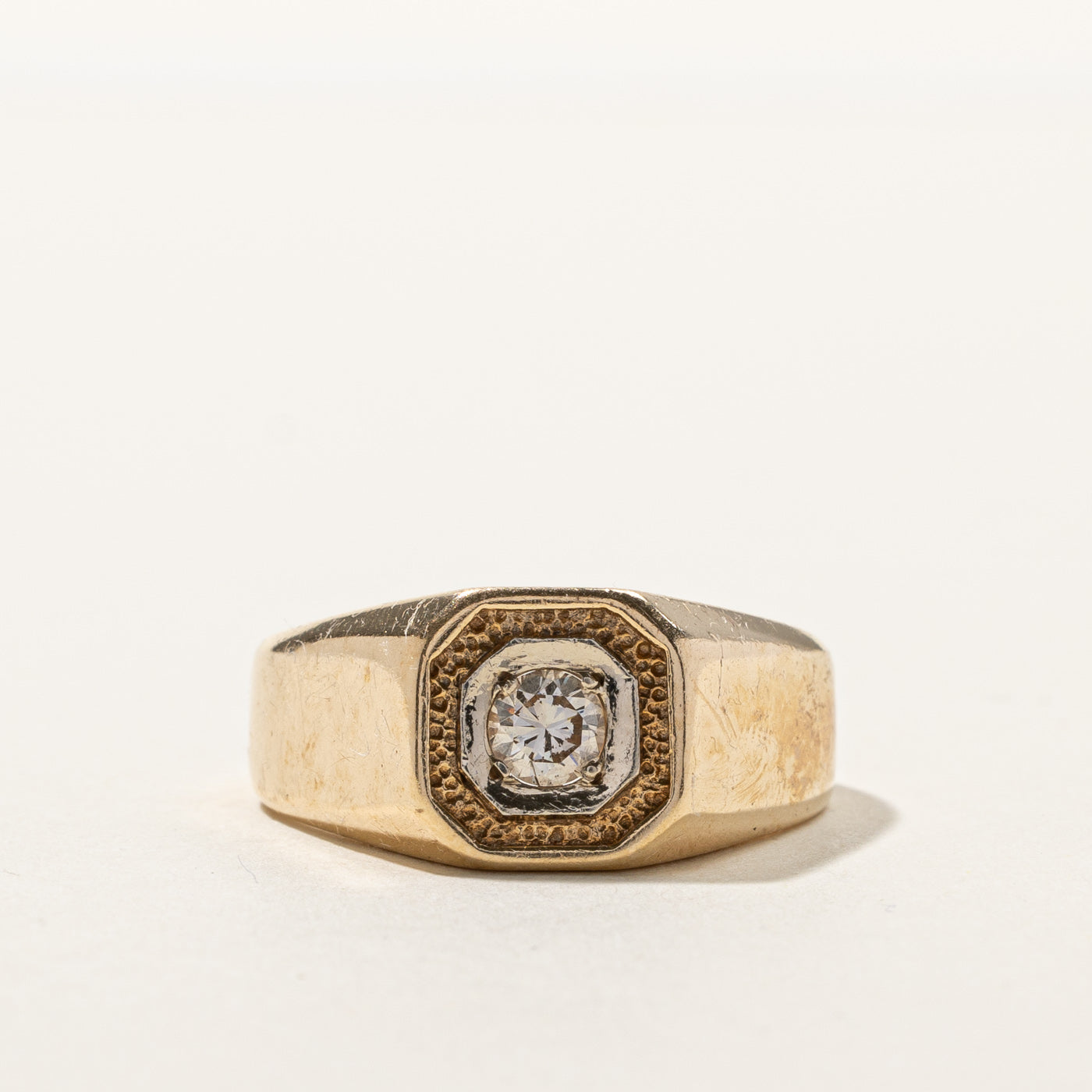 Diamond Solid Gold Ring | 0.32ct | SZ 10 |