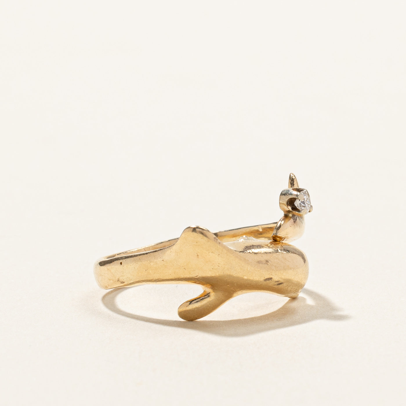 Dolphin Diamond Wrap Ring | 0.04ct | SZ 6 |