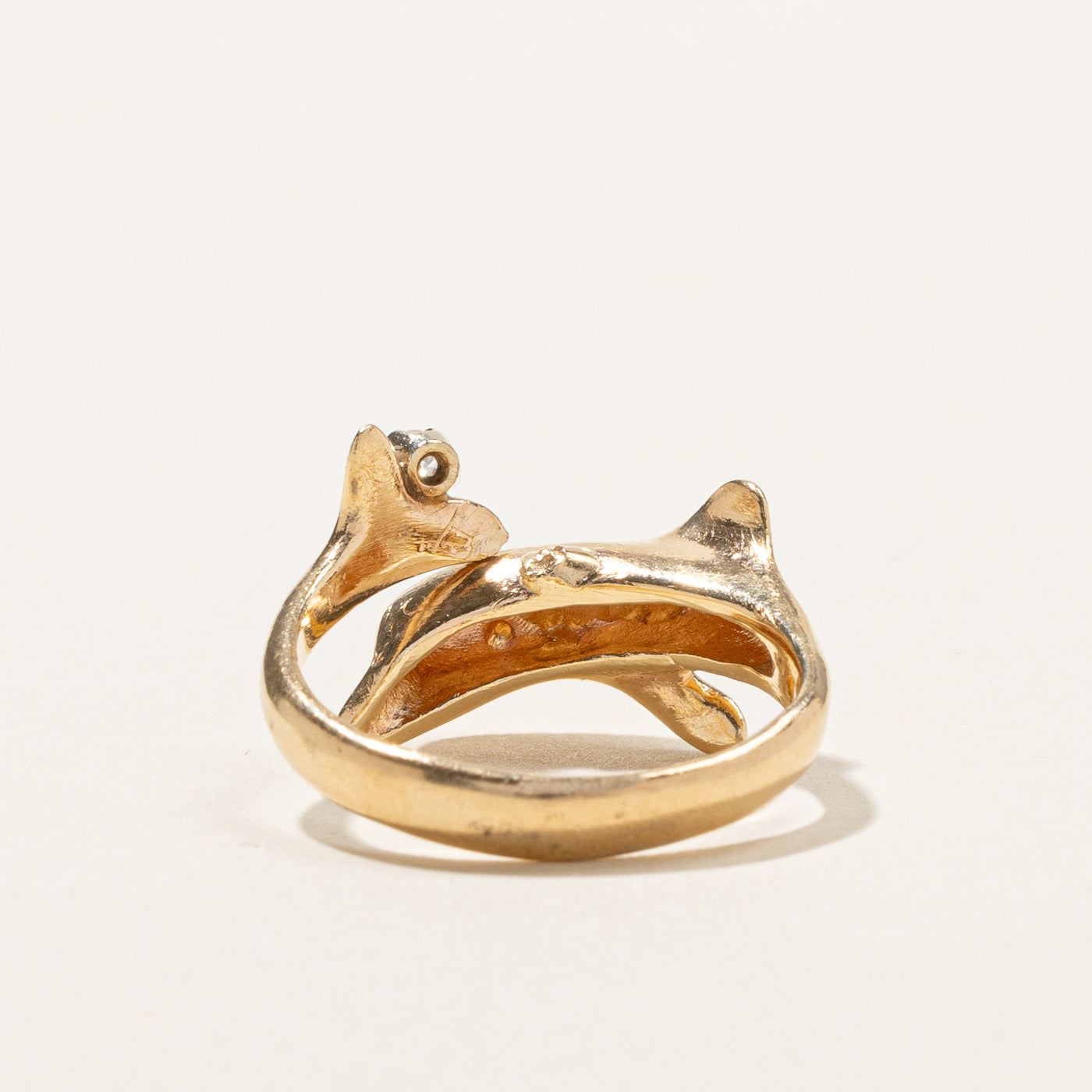 Dolphin Diamond Wrap Ring | 0.04ct | SZ 6 |