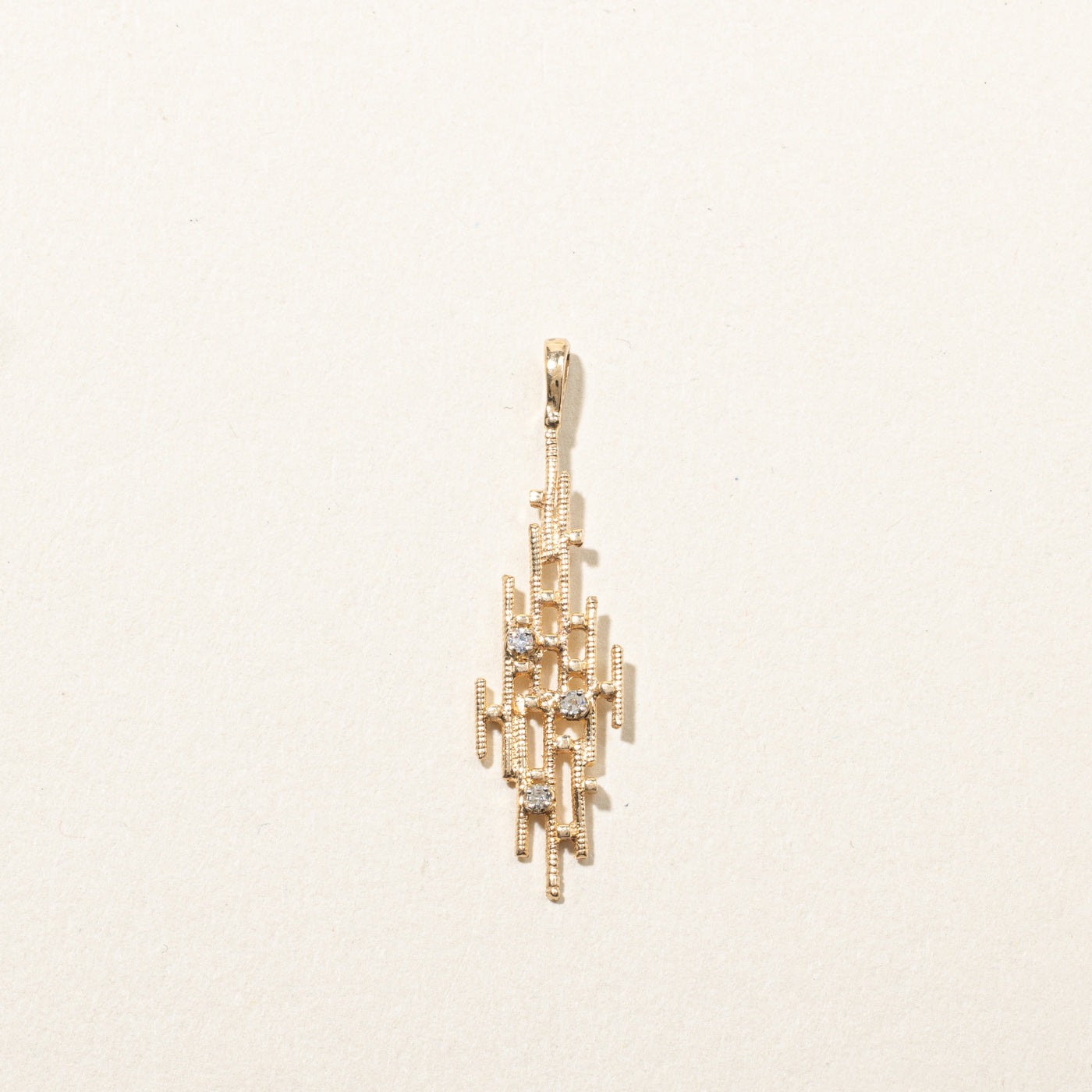 Textured Diamond Earrings & Pendant Set | 0.18ctw |