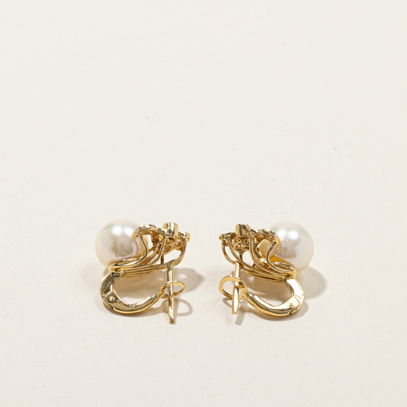 Diamond & Pearl Earrings | 0.14ctw |