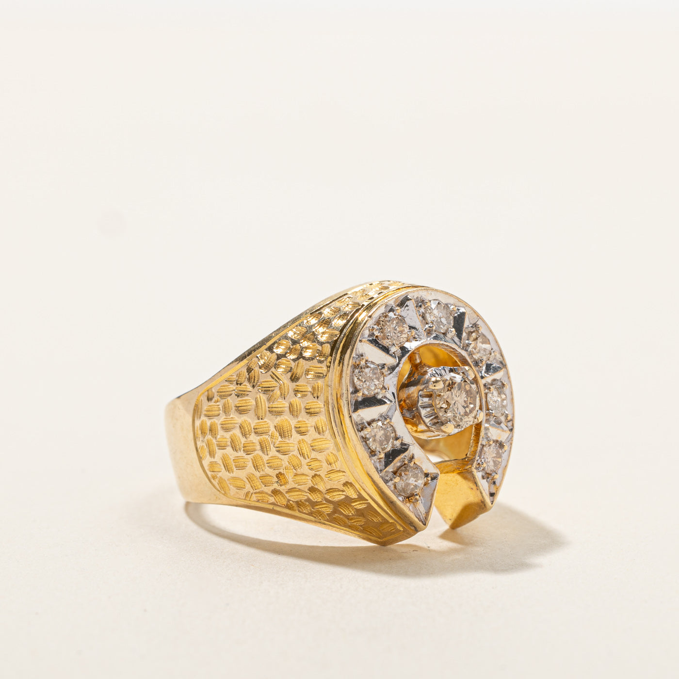 Diamond Horseshoe Ring | 0.72ctw | SZ 9.25 |