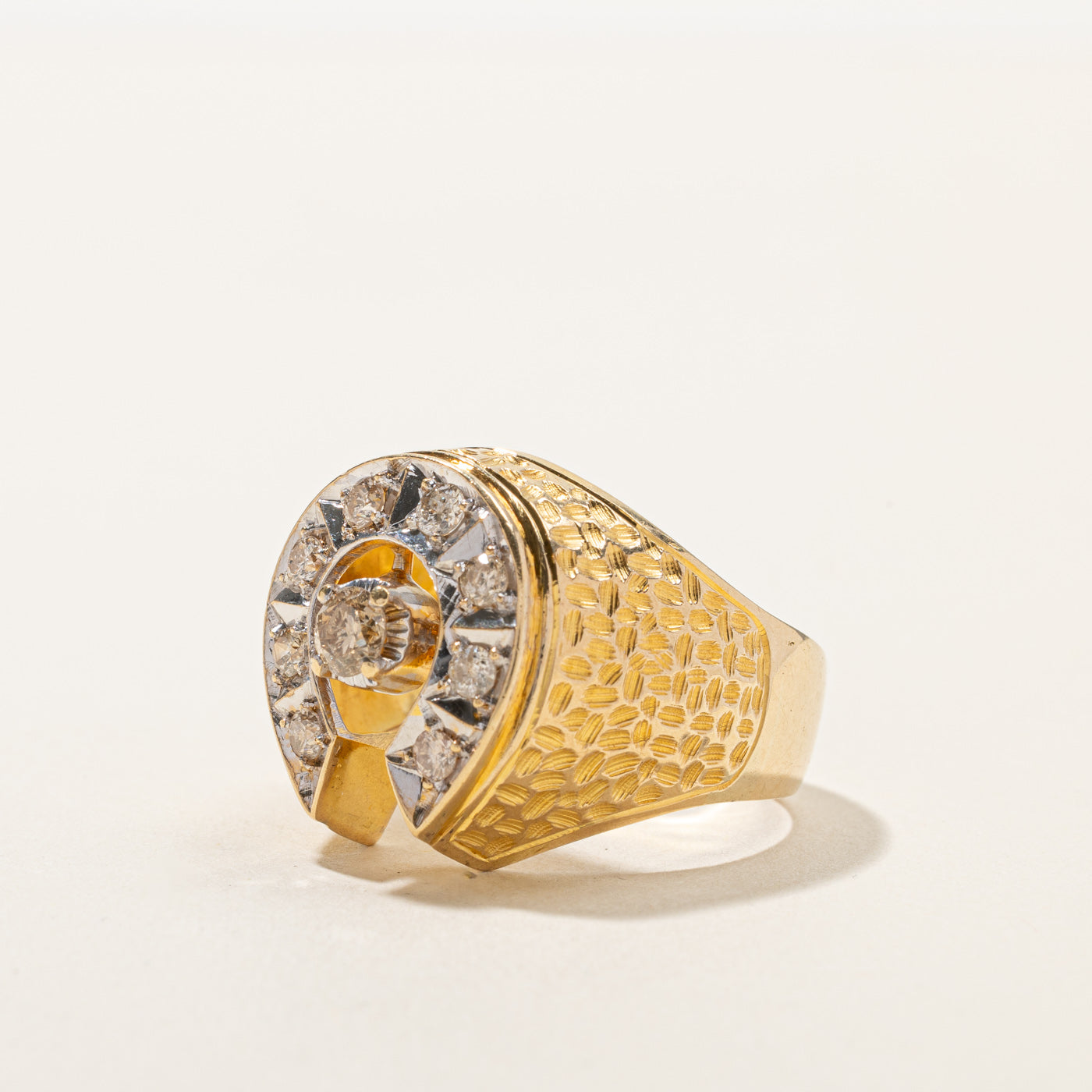 Diamond Horseshoe Ring | 0.72ctw | SZ 9.25 |