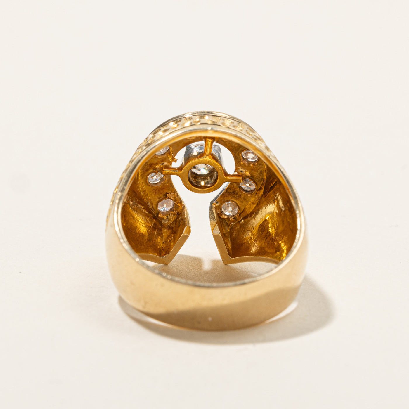 Diamond Horseshoe Ring | 0.72ctw | SZ 9.25 |