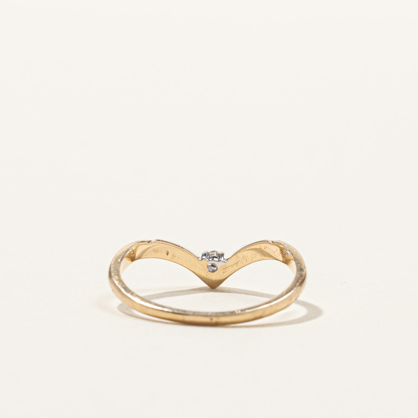 Chevron Diamond Ring | 0.01ct | SZ 7.75 |