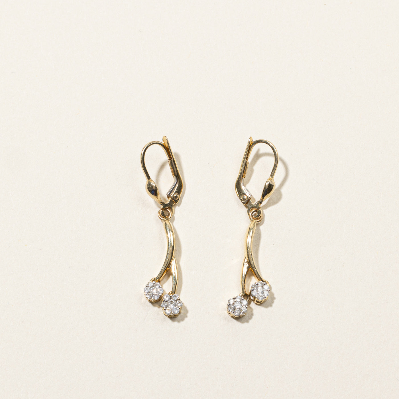 Cluster Diamond Dangle Earrings | 0.30ctw |