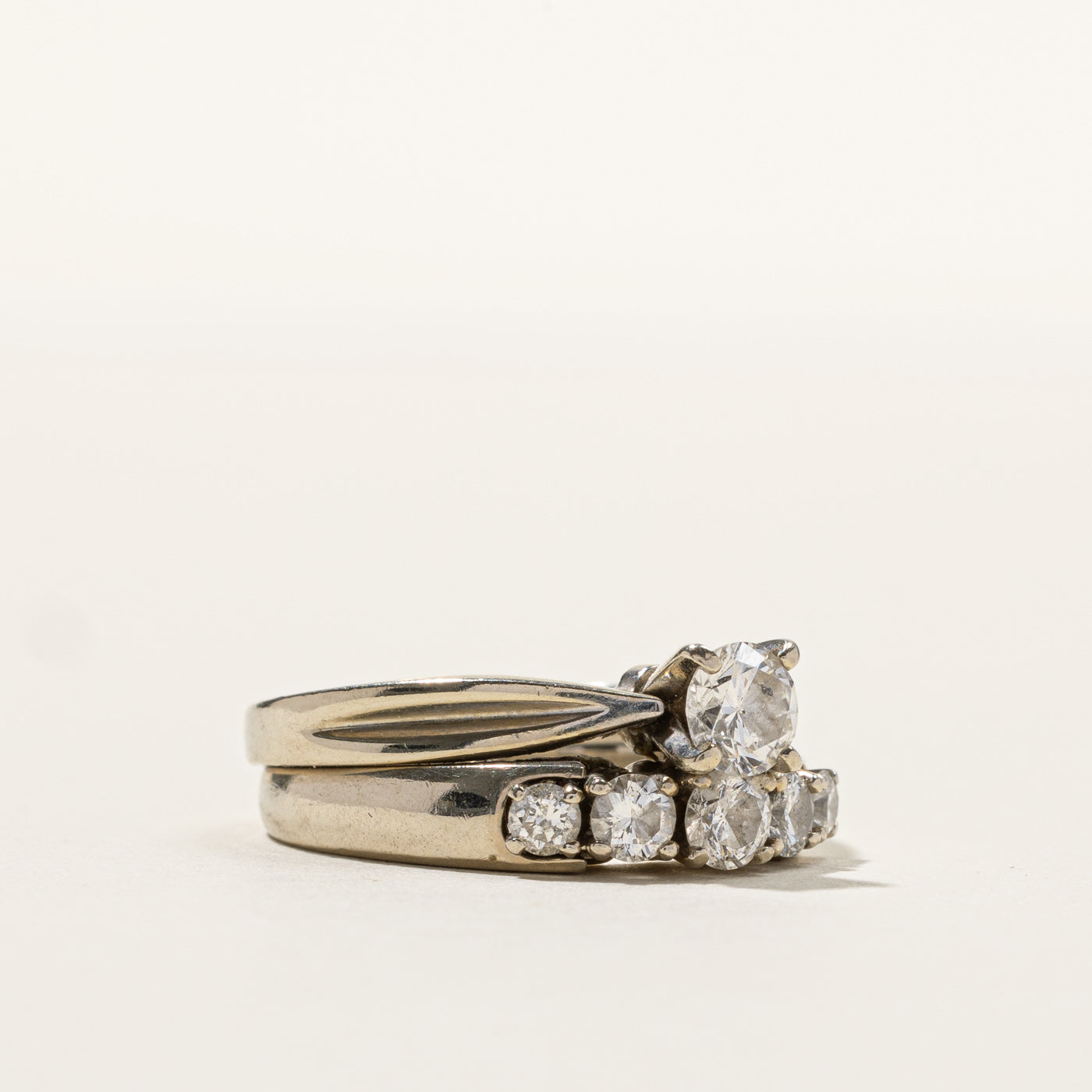 Alliance sertie de diamants | 0,83 ct | Taille 5,25 |