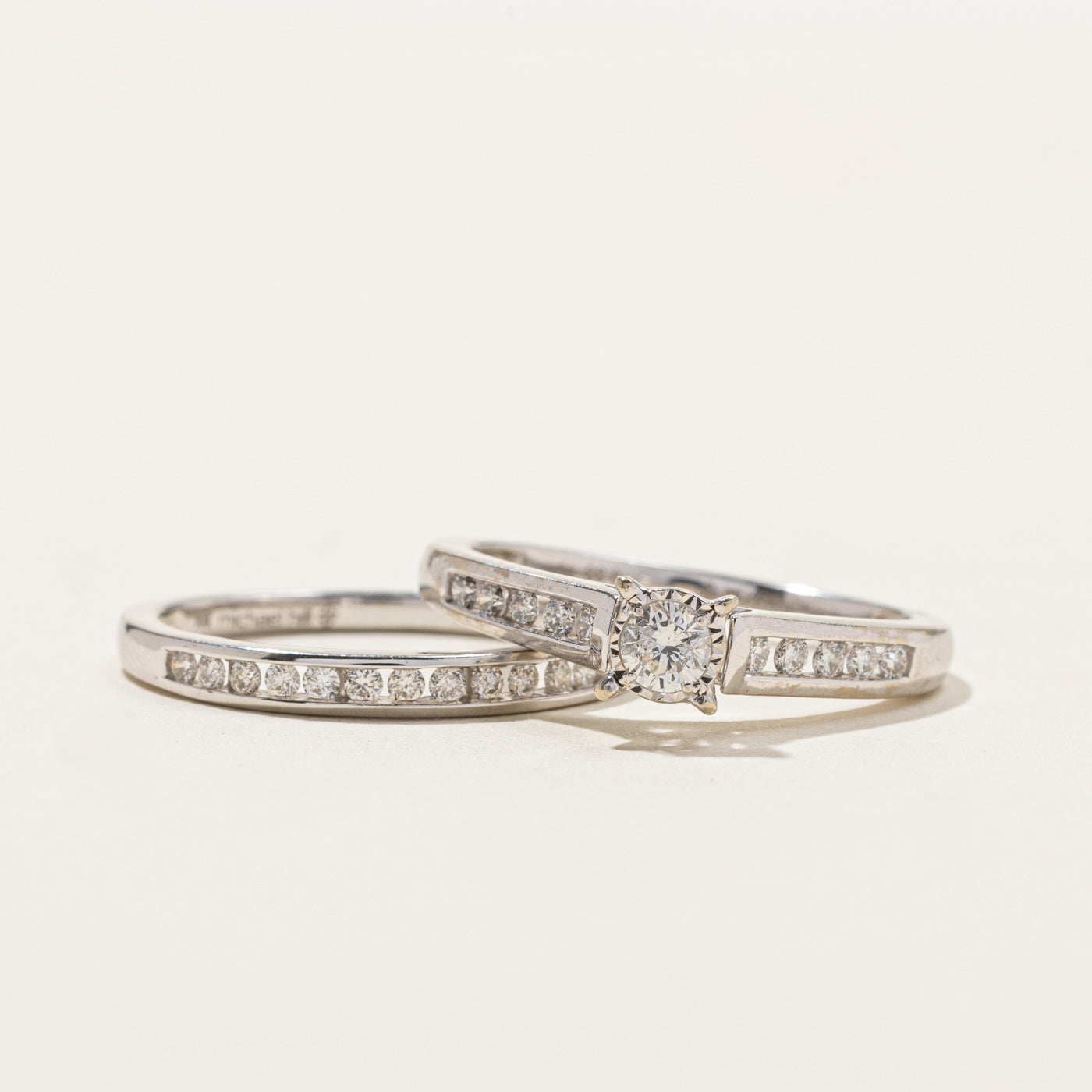 Channel Set Diamond Wedding Set | 0.50ctw | SZ 7.5 |