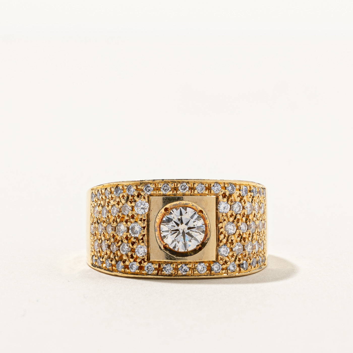 Diamond Grid Accented Band | 1.35ctw | SZ 9.75 |