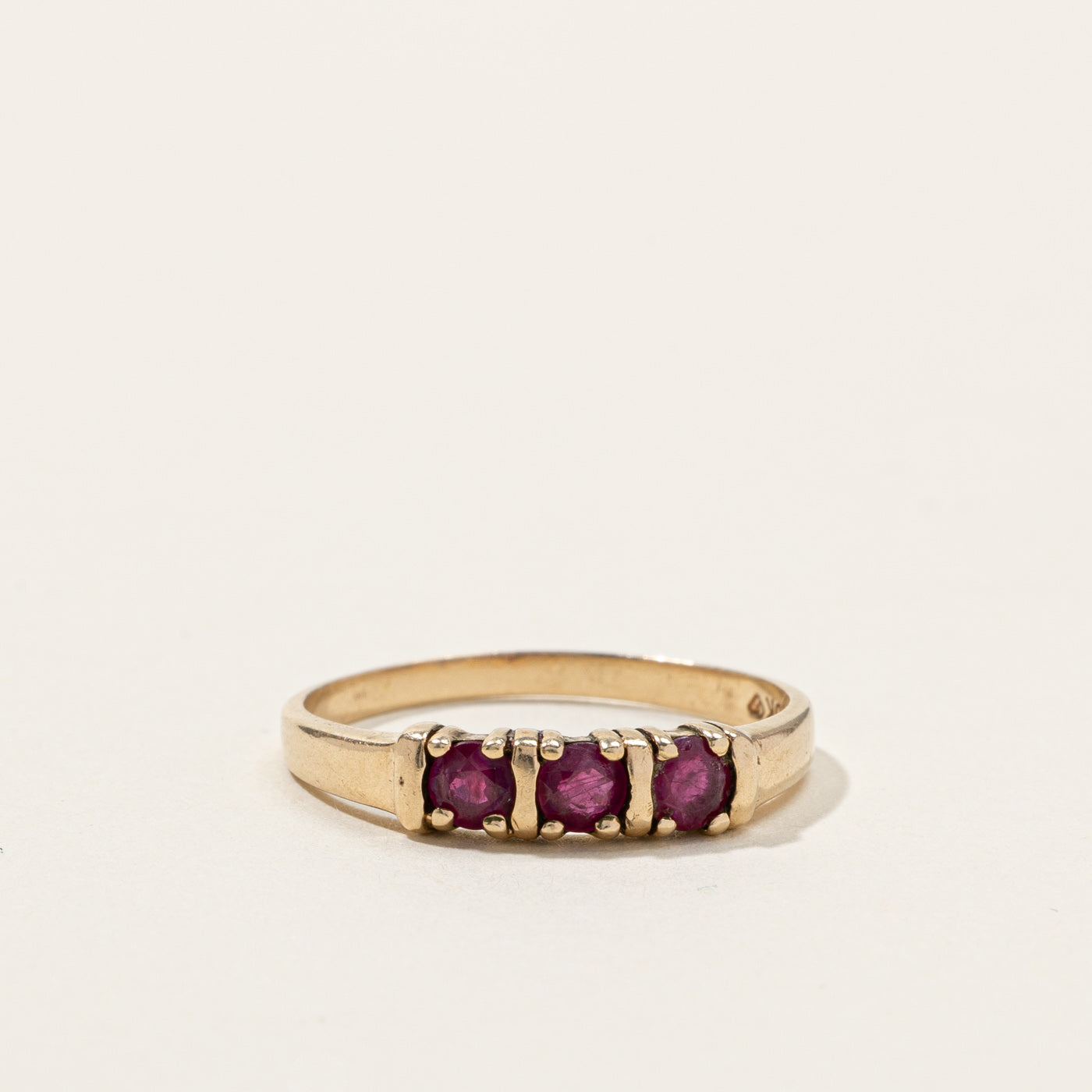 Three Stone Ruby Ring | 0.51ctw | SZ 7.74 |