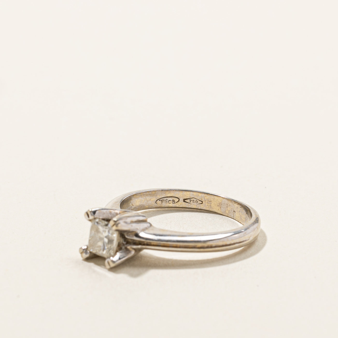 Solitaire Princess Diamond Ring | 0.51ct | SZ 6 |