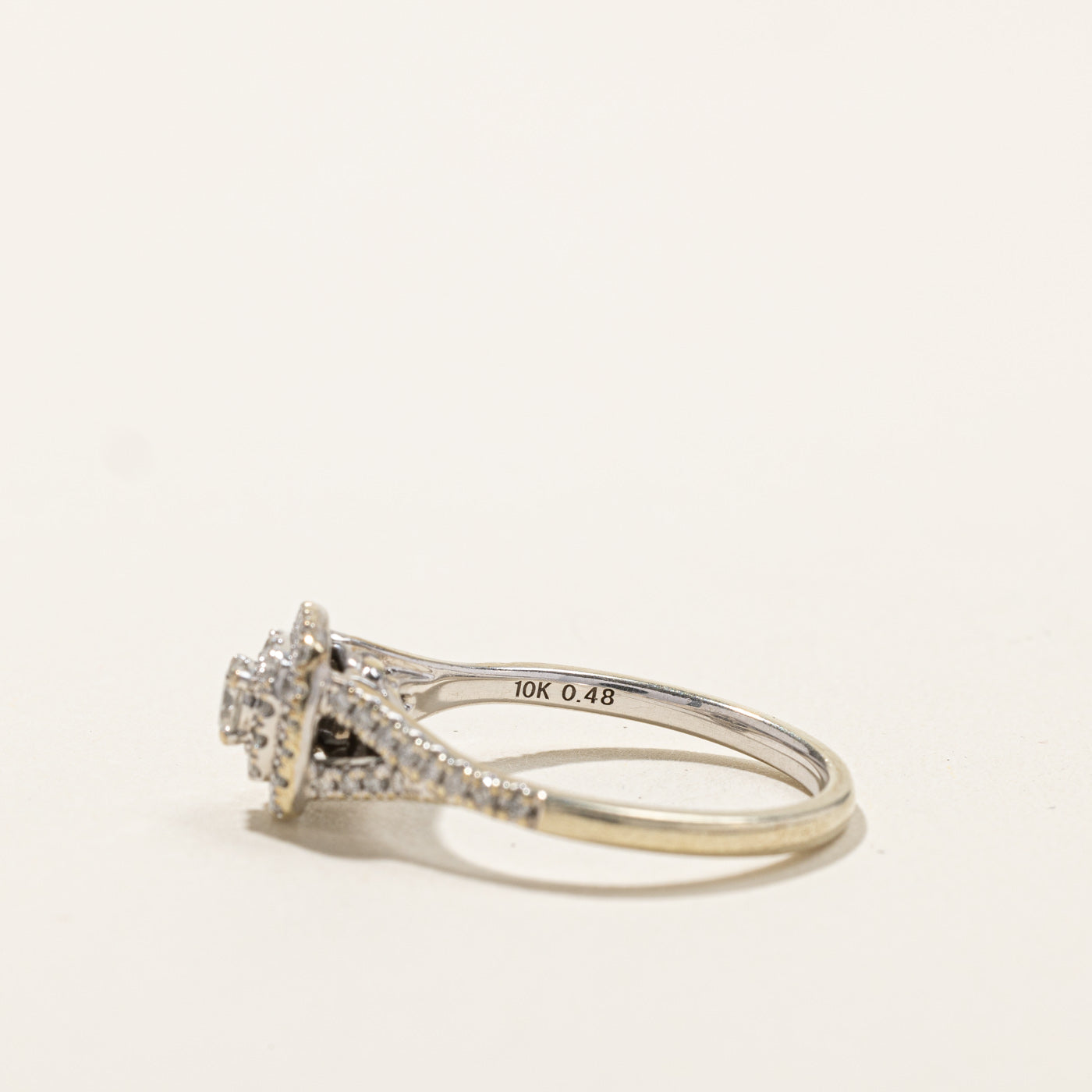 Halo Diamond Engagement Ring | 0.48ctw | SZ 7.25 |