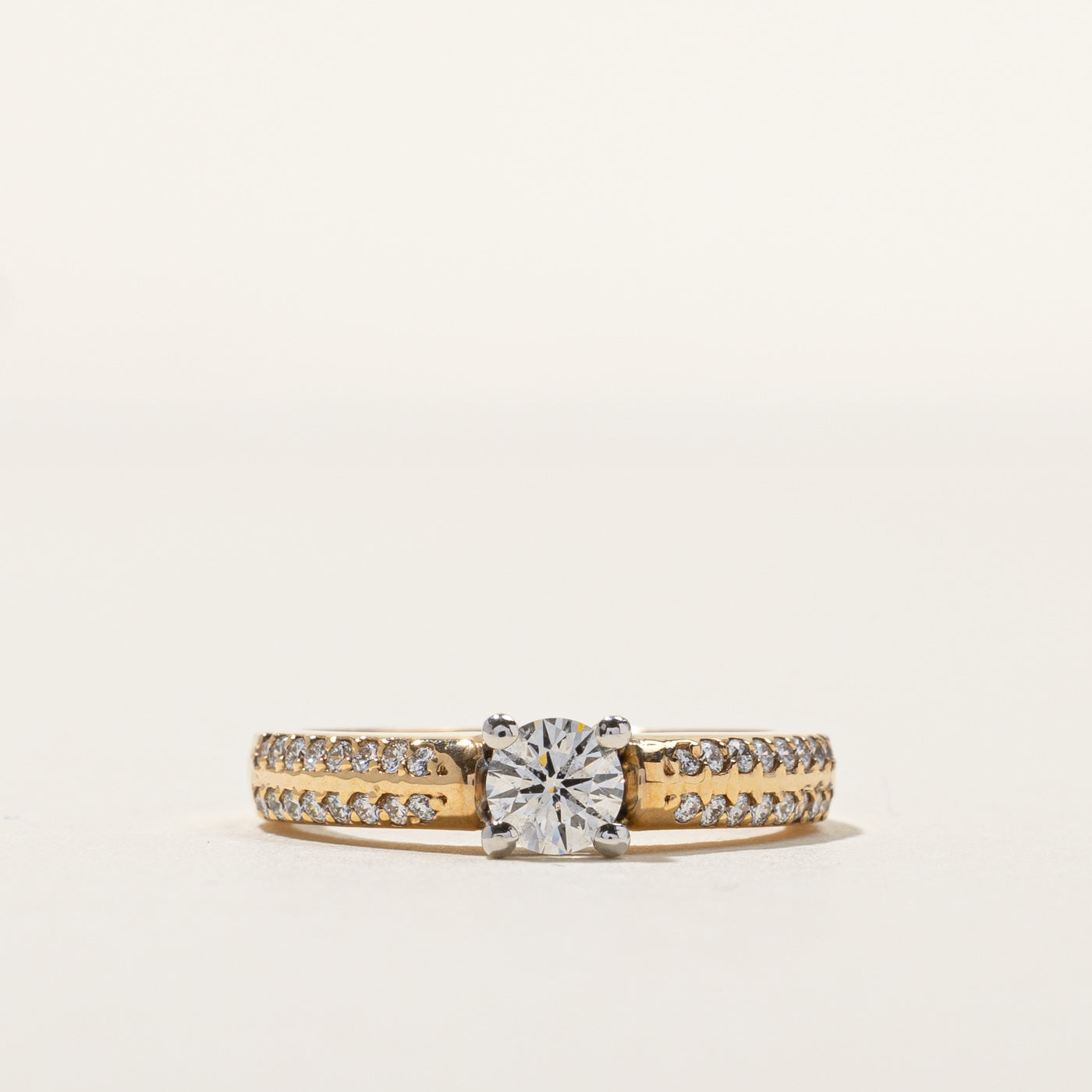 Solitaire with Accents Diamond Ring | 0.58ctw | SZ 6 |