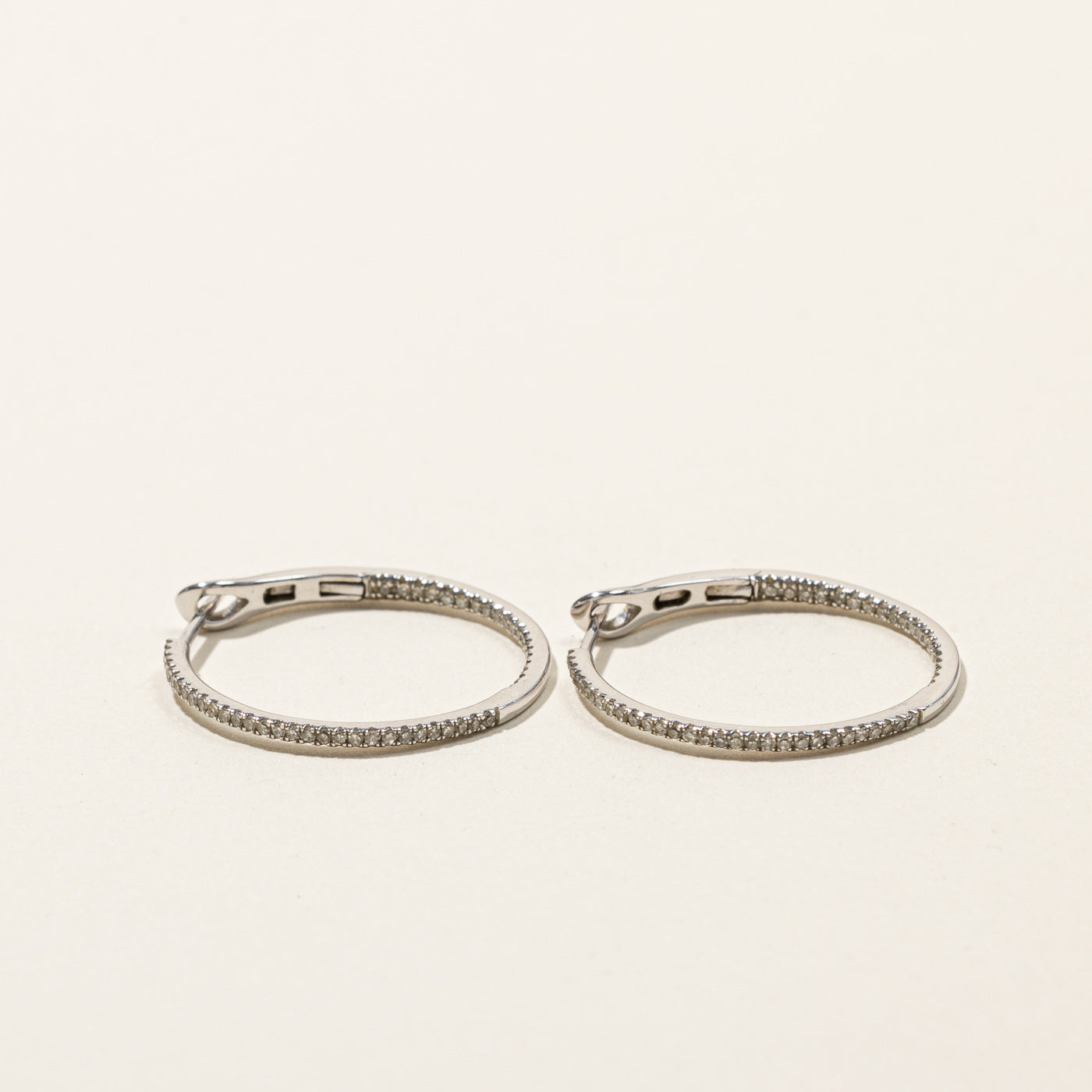 Pave Diamond Hoops | 0.38ctw |