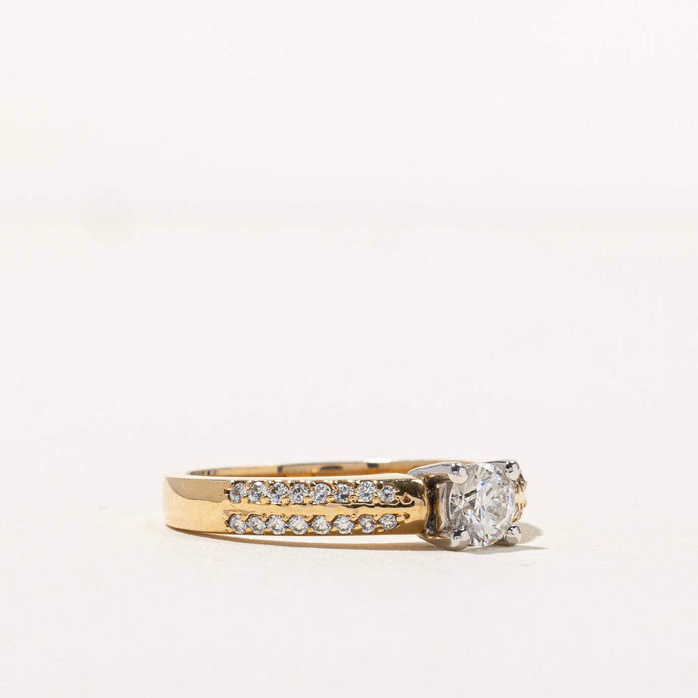 Solitaire with Accents Diamond Ring | 0.58ctw | SZ 6 |