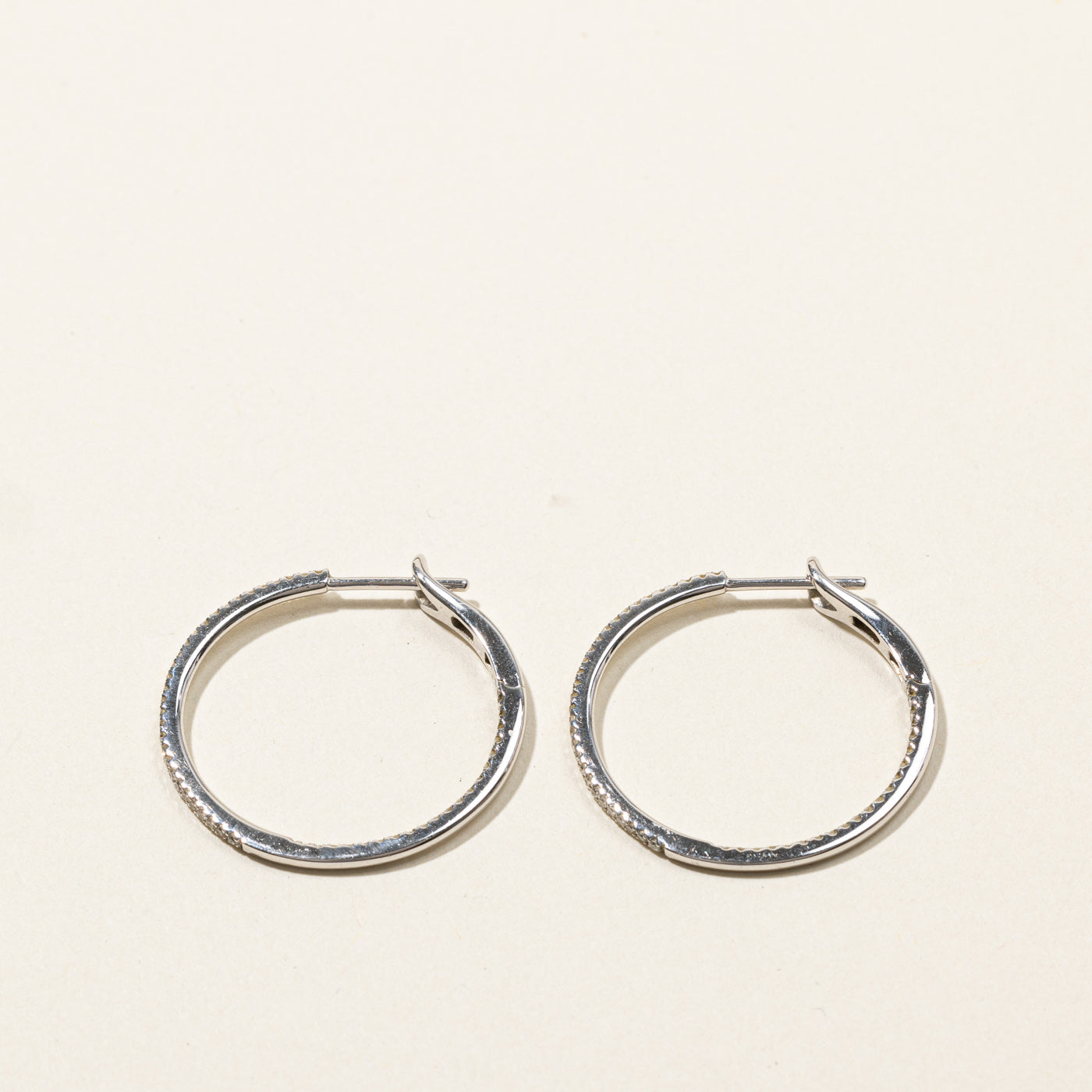 Pave Diamond Hoops | 0.38ctw |