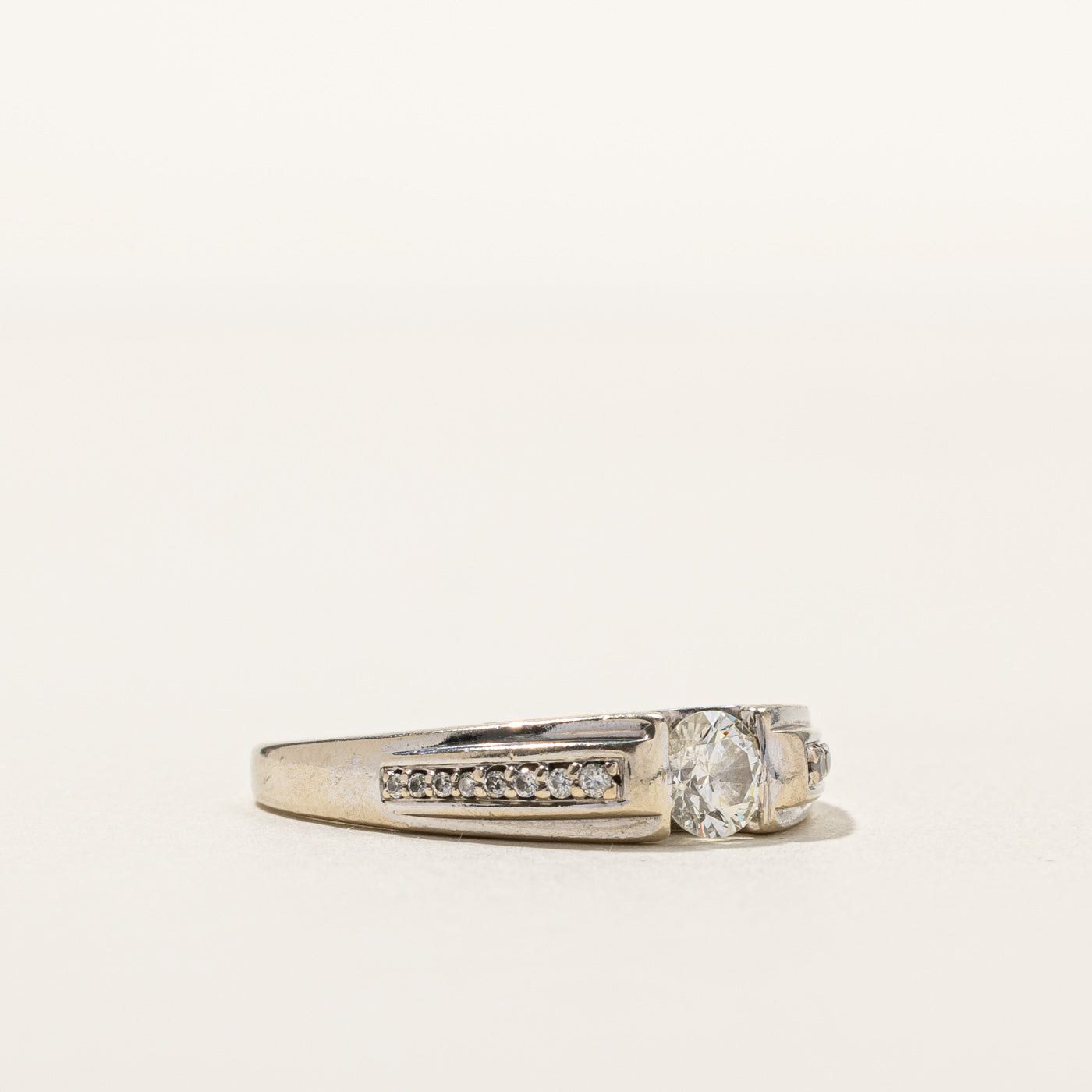 Tension Set Diamond Ring | 0.44ctw | SZ 8.5 |