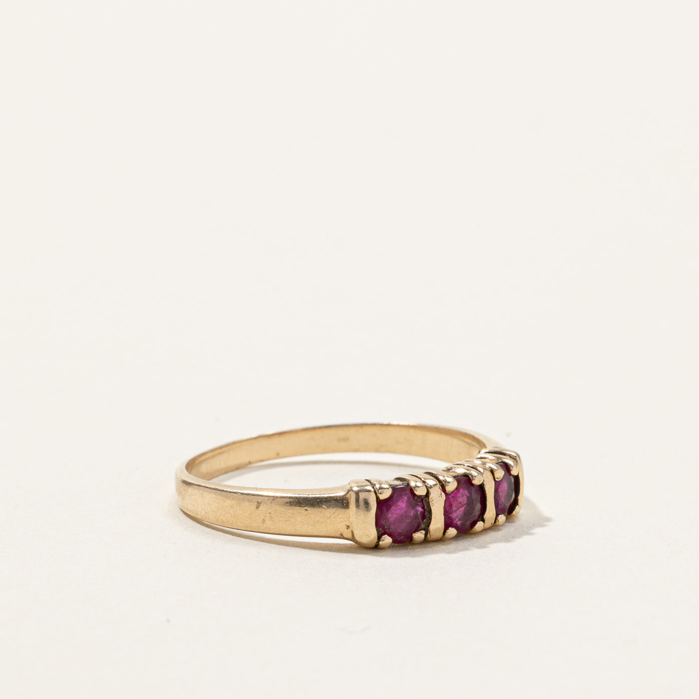 Three Stone Ruby Ring | 0.51ctw | SZ 7.74 |