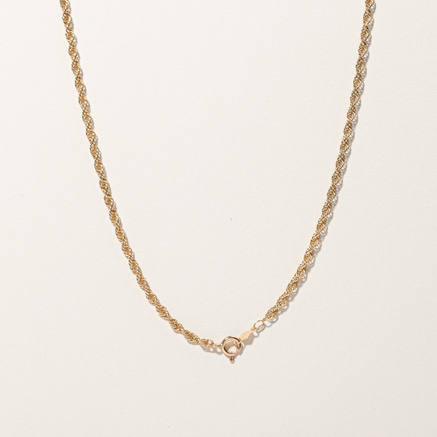 Yellow Gold Rope Chain | 16"|