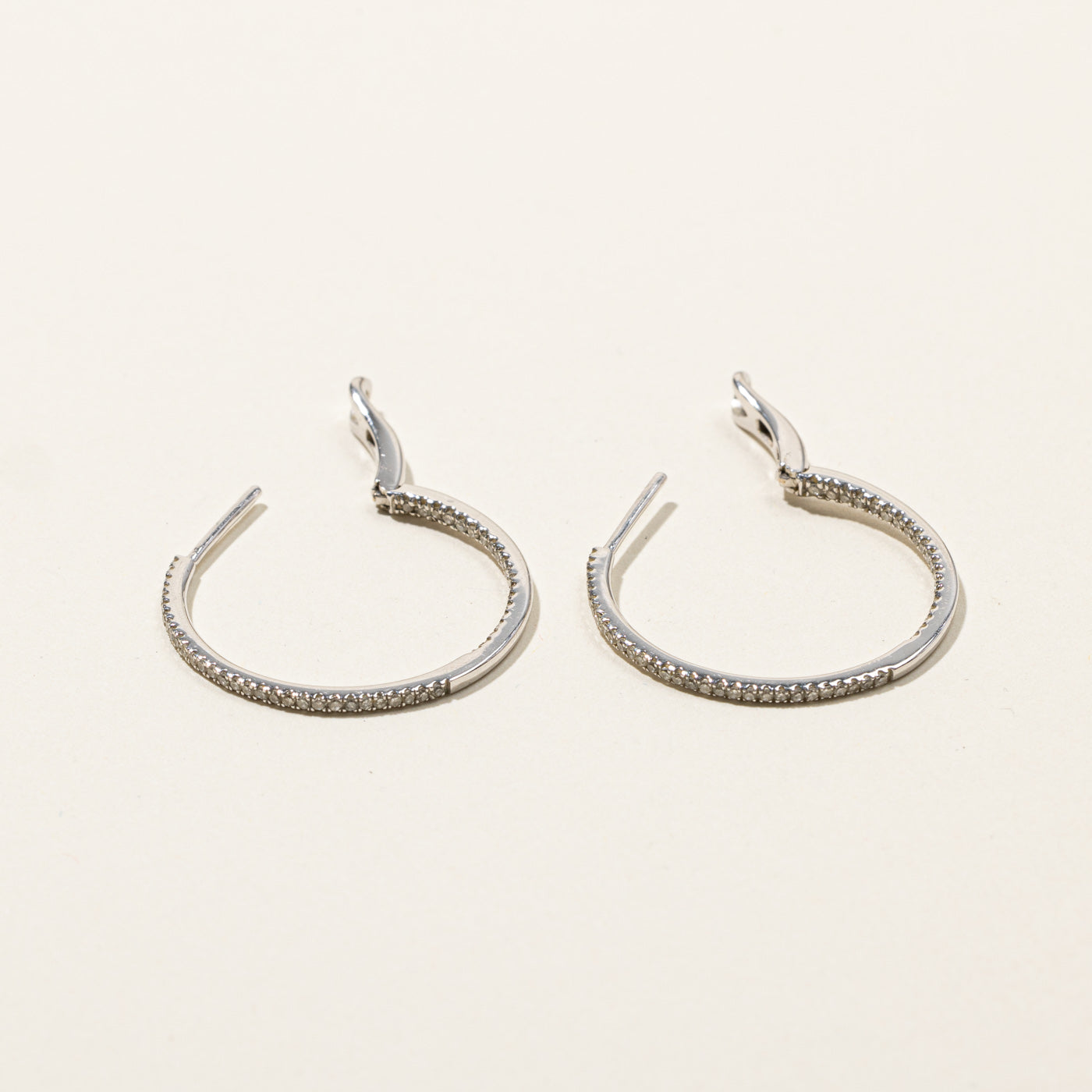 Pave Diamond Hoops | 0.38ctw |