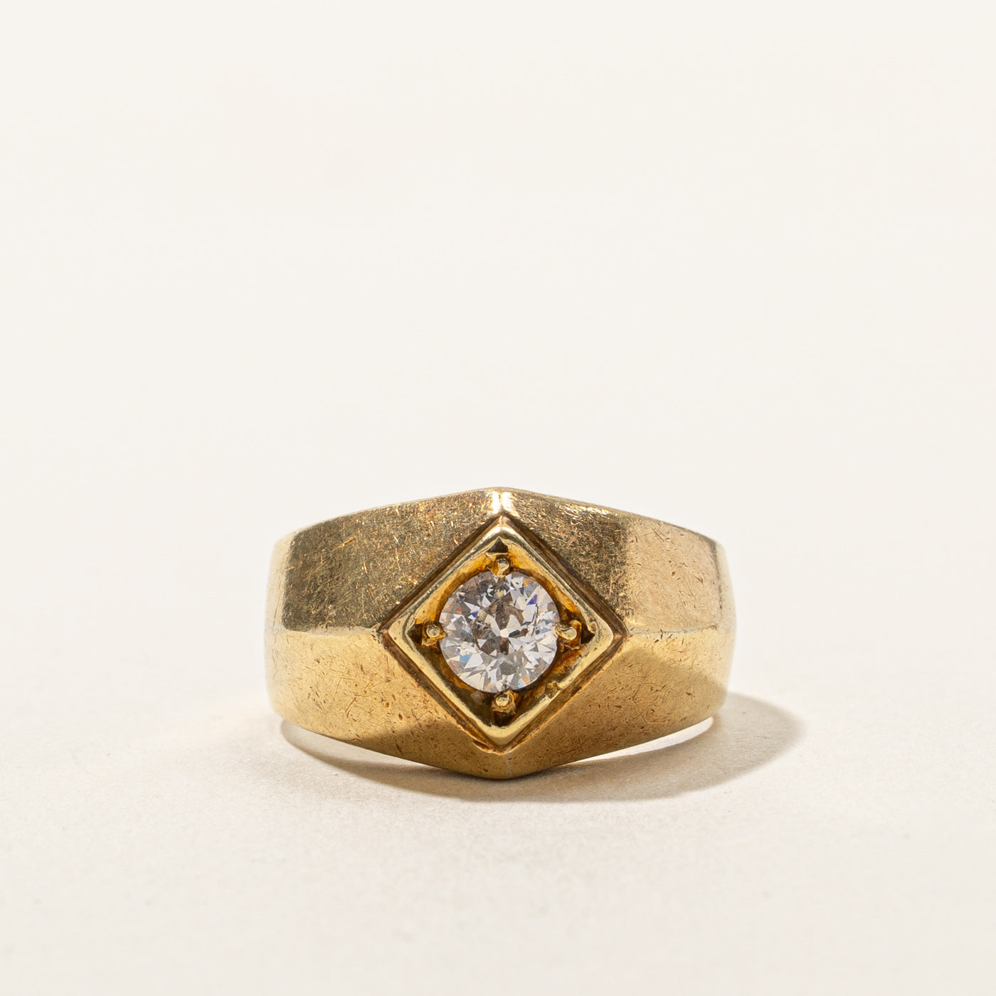 Solitaire Old European Diamond Dome Ring | 0.46ct | SZ 6.25 |