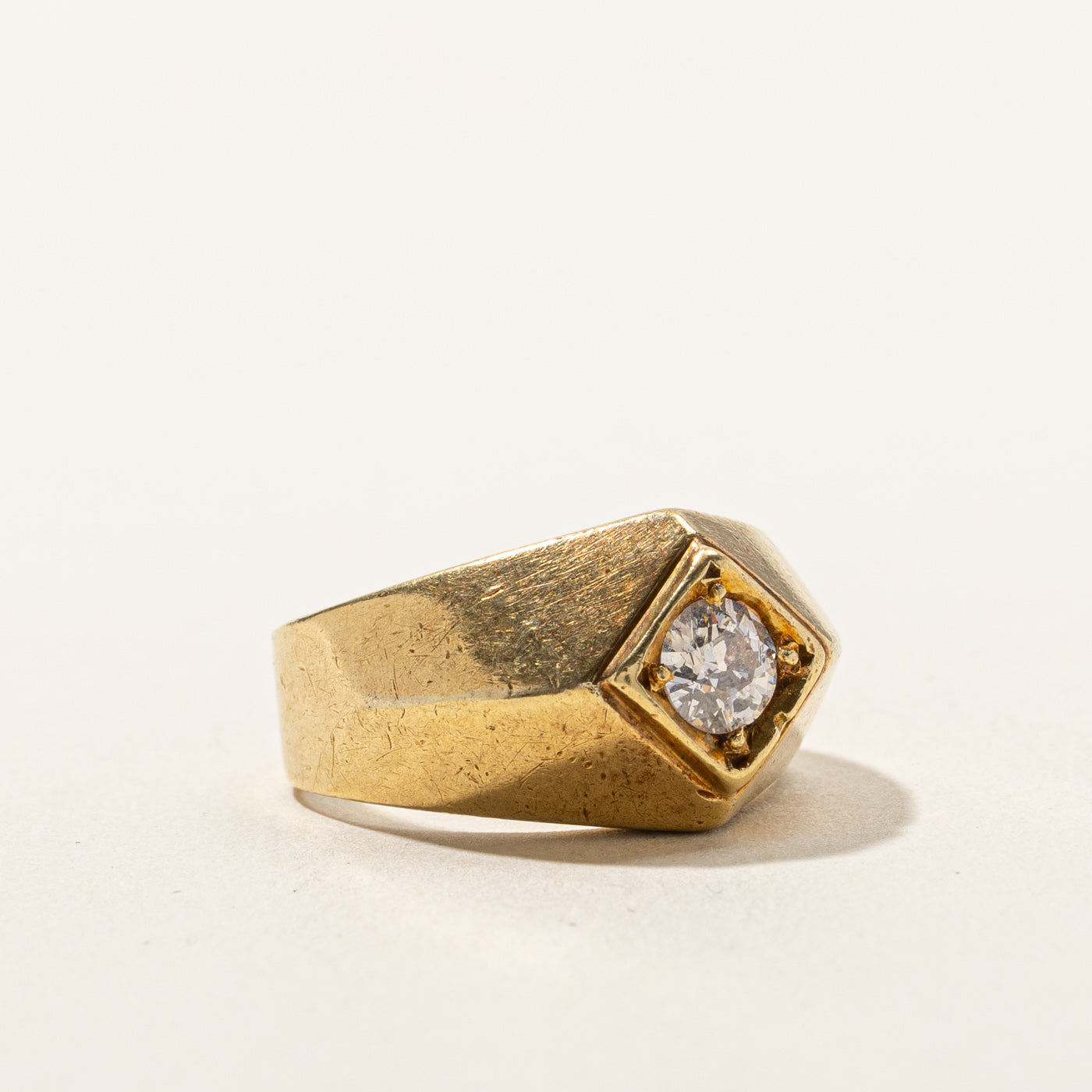 Solitaire Old European Diamond Dome Ring | 0.46ct | SZ 6.25 |