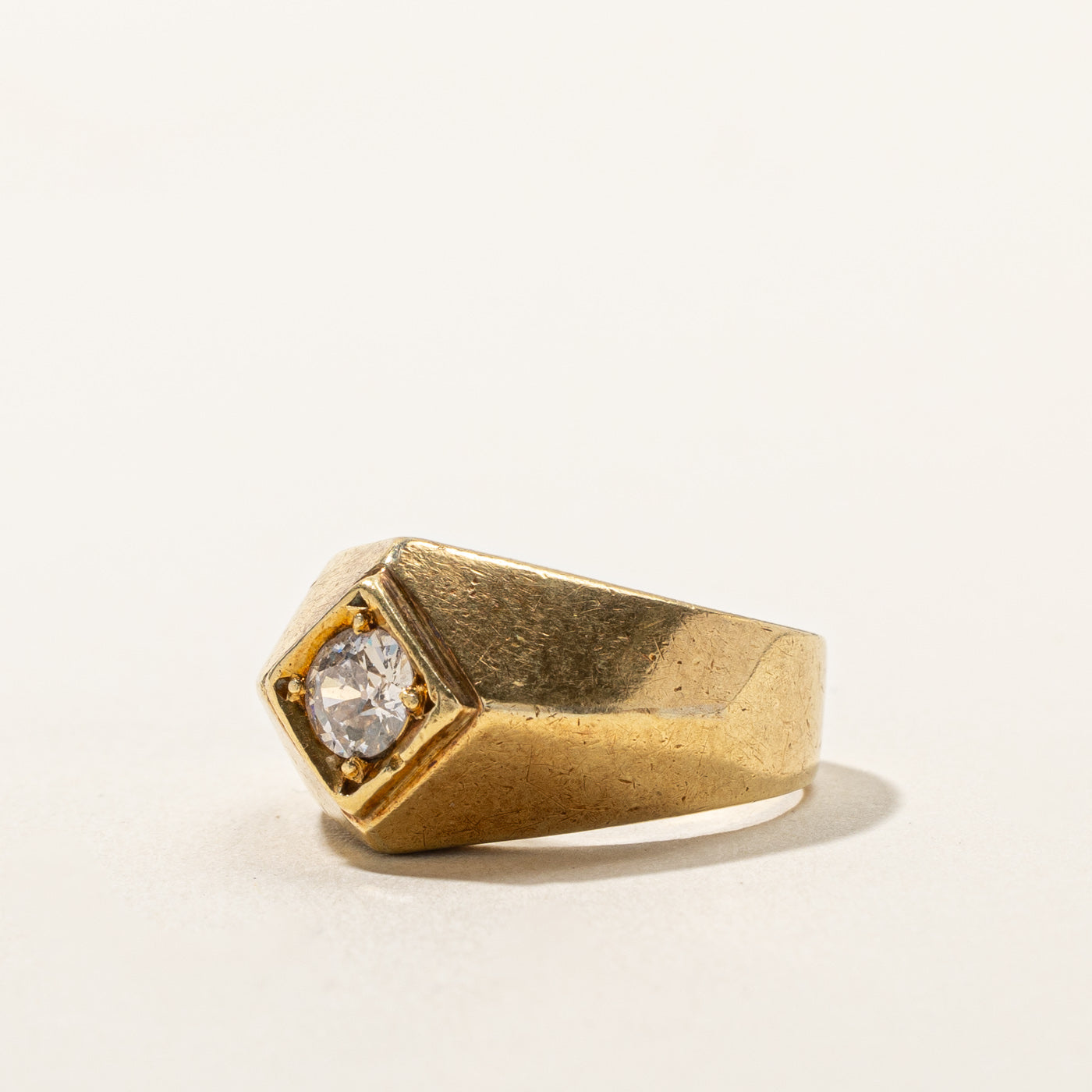 Solitaire Old European Diamond Dome Ring | 0.46ct | SZ 6.25 |