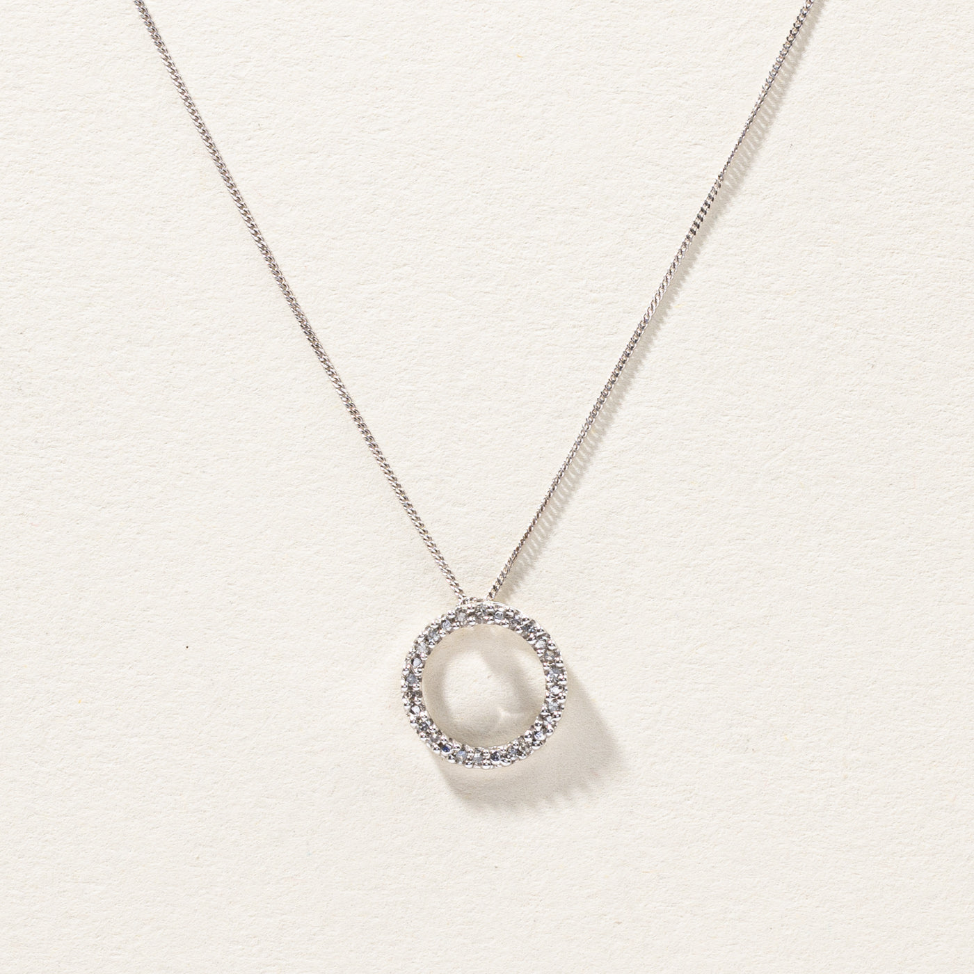 Diamond Eternity Pendant Necklace | 0.12ctw | 16"|