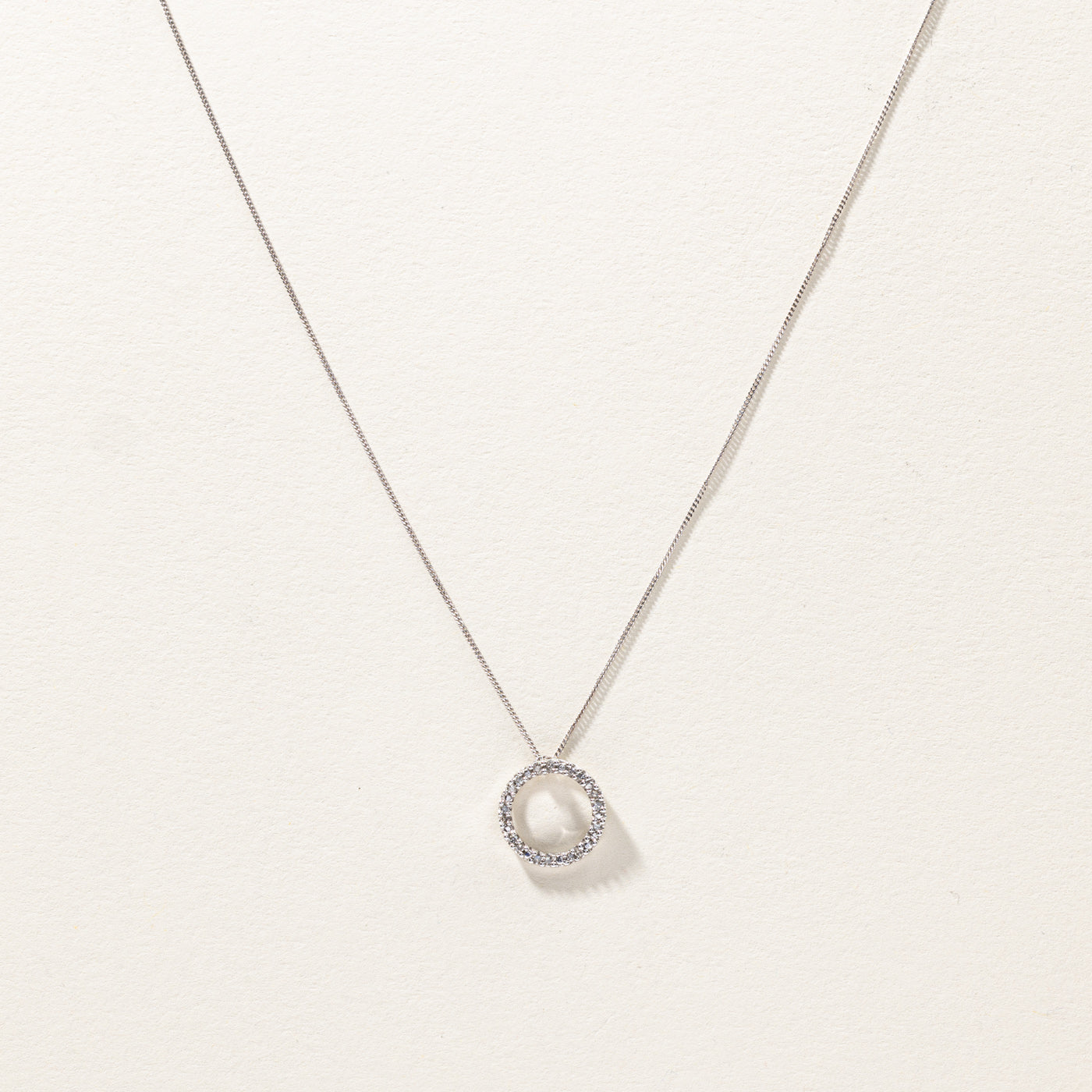 Diamond Eternity Pendant Necklace | 0.12ctw | 16"|