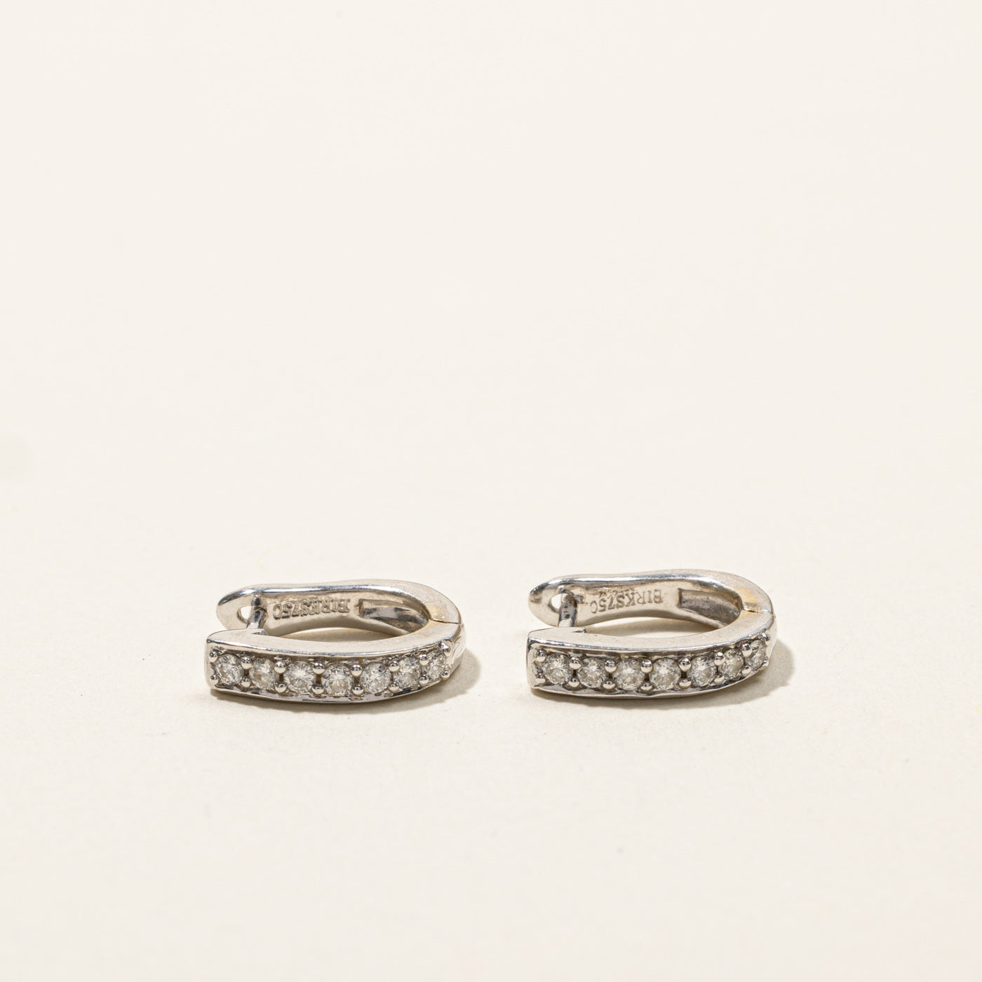 Pave Diamond Huggie Earrings | 0.28ctw |