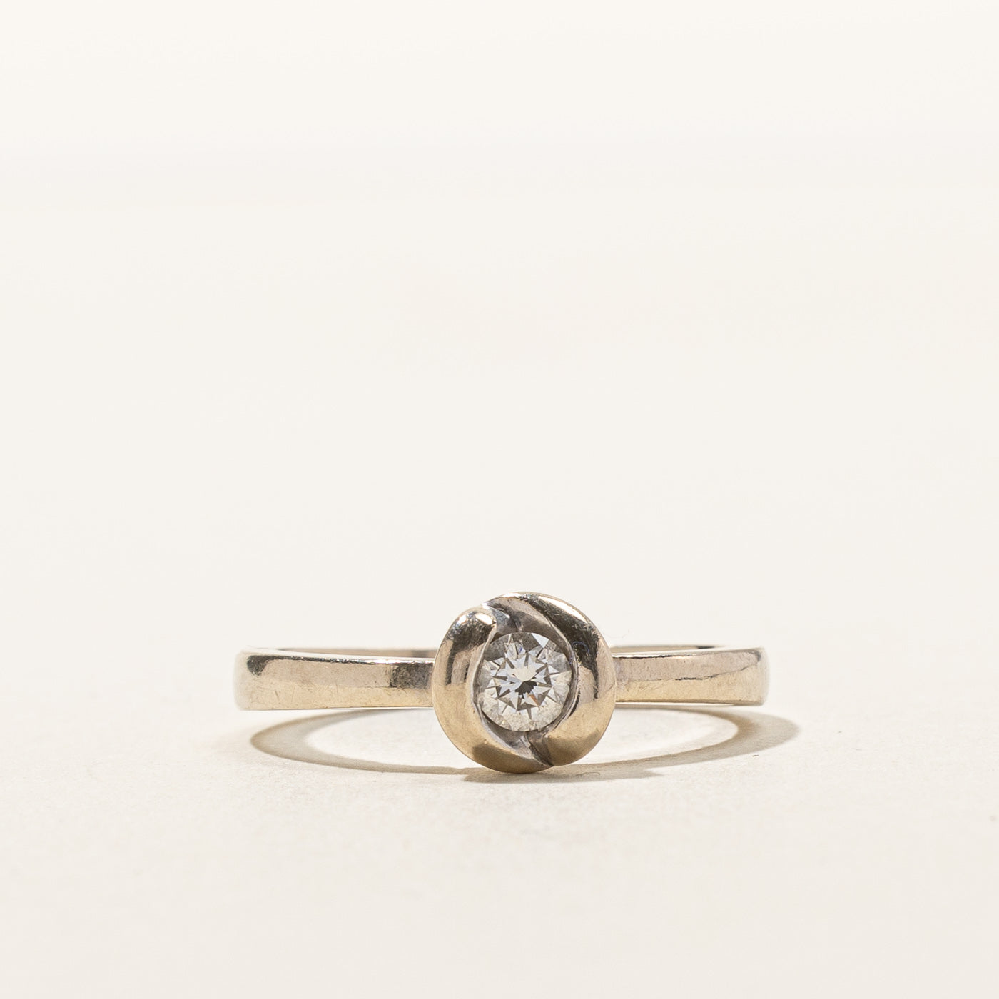 Bezel Set Diamond Ring | 0.17ct | SZ 6.25 |