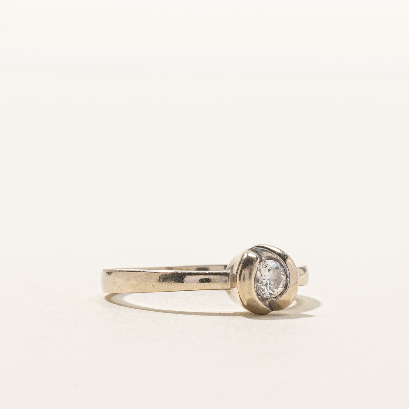 Bezel Set Diamond Ring | 0.17ct | SZ 6.25 |