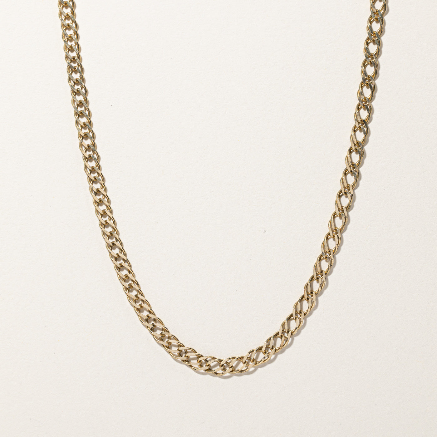 Yellow Gold Double Curb Link Chain | 20"|