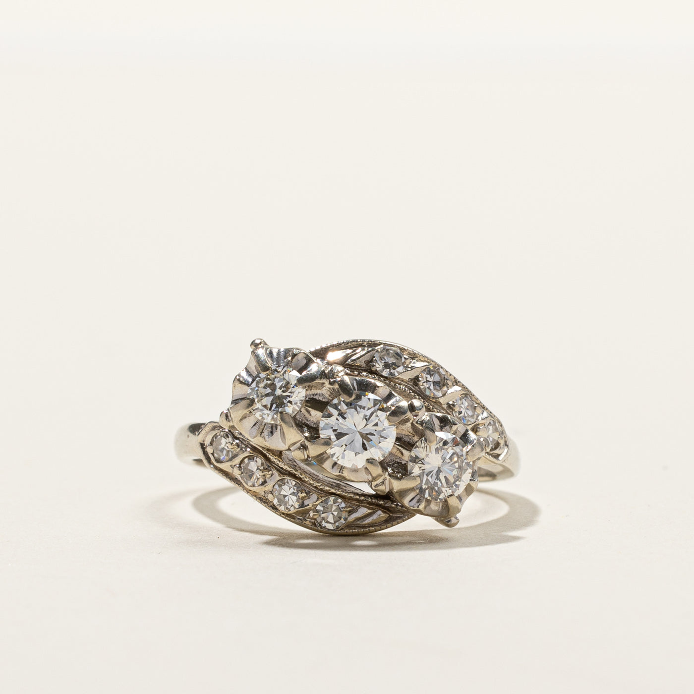 Bypass Cluster Diamond Ring | 0.79ctw | SZ 7.25 |