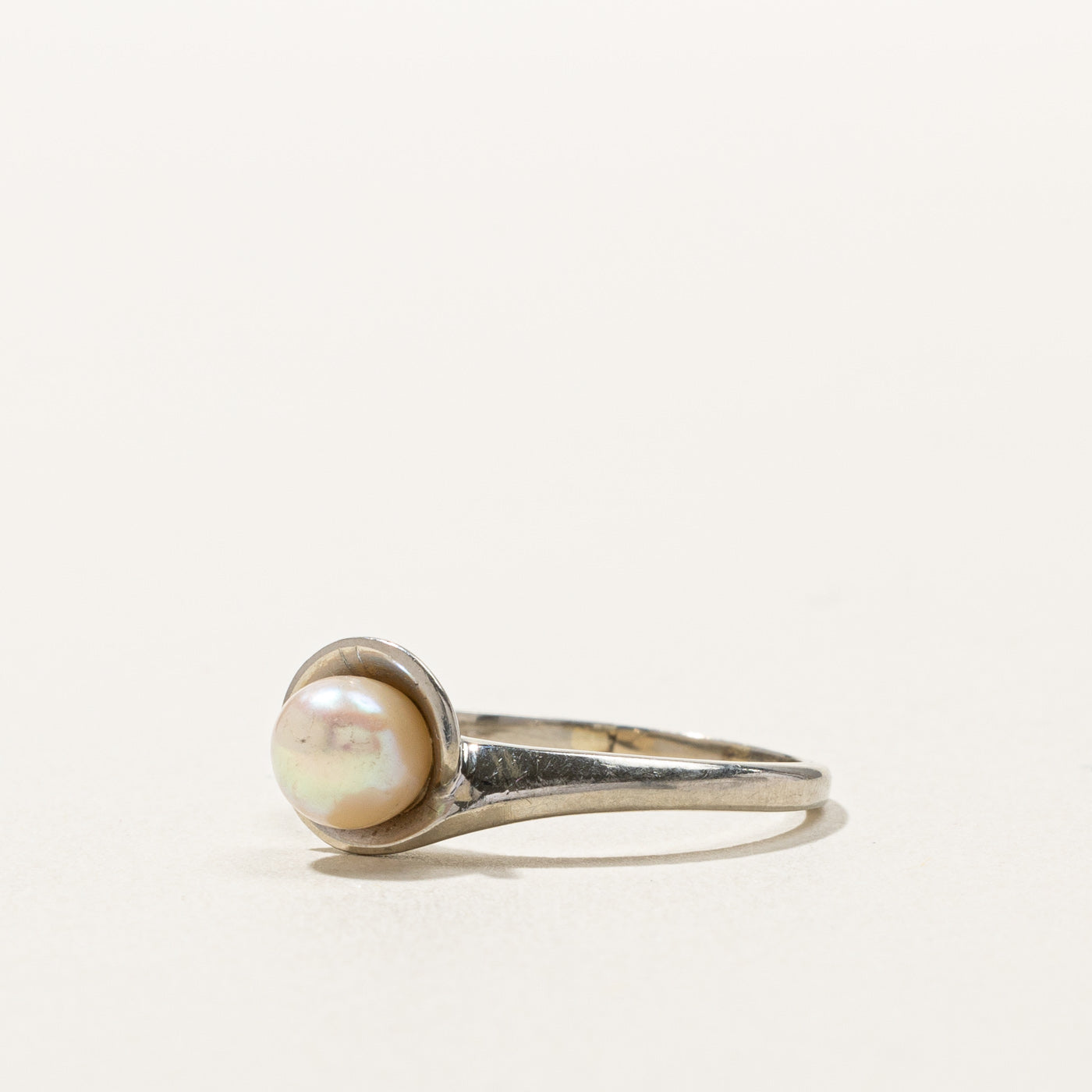 Pearl White Gold Ring | SZ 7.25 |