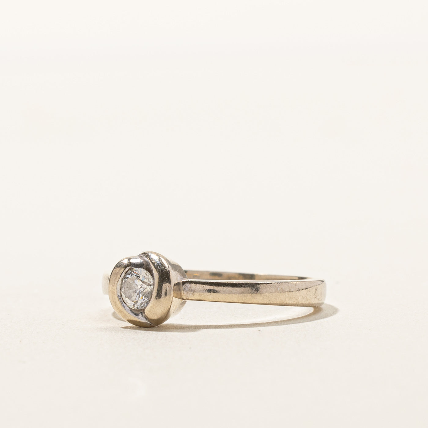 Bezel Set Diamond Ring | 0.17ct | SZ 6.25 |