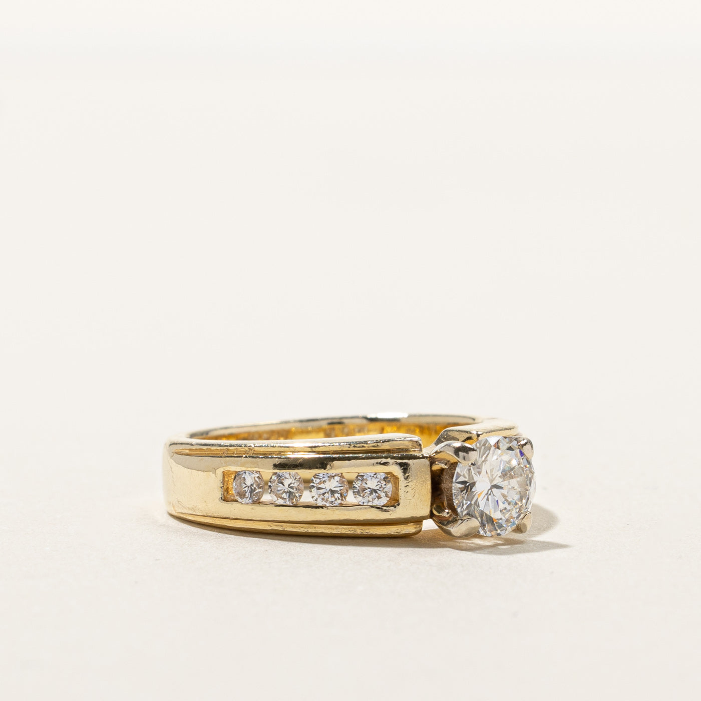 Solitaire with Accents Diamond Engagement Ring | 1.04ctw | SZ 7 |