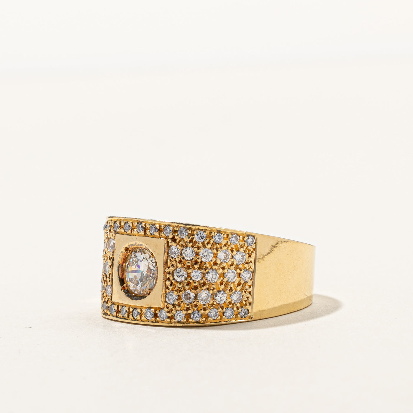 Diamond Grid Accented Band | 1.35ctw | SZ 9.75 |