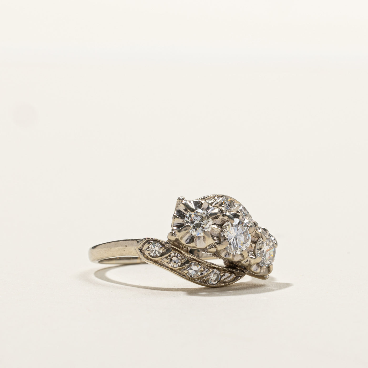 Bypass Cluster Diamond Ring | 0.79ctw | SZ 7.25 |